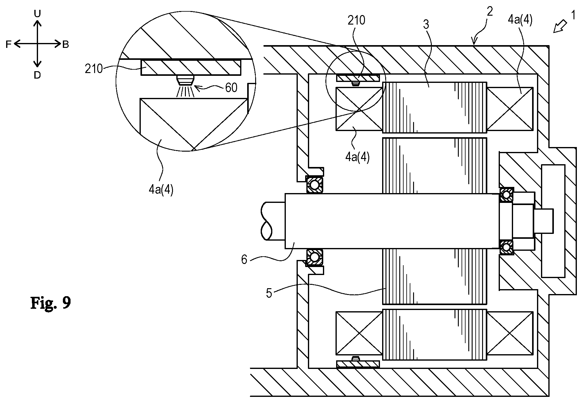 Patent US11824426 Figure 9 – Motor cooling member