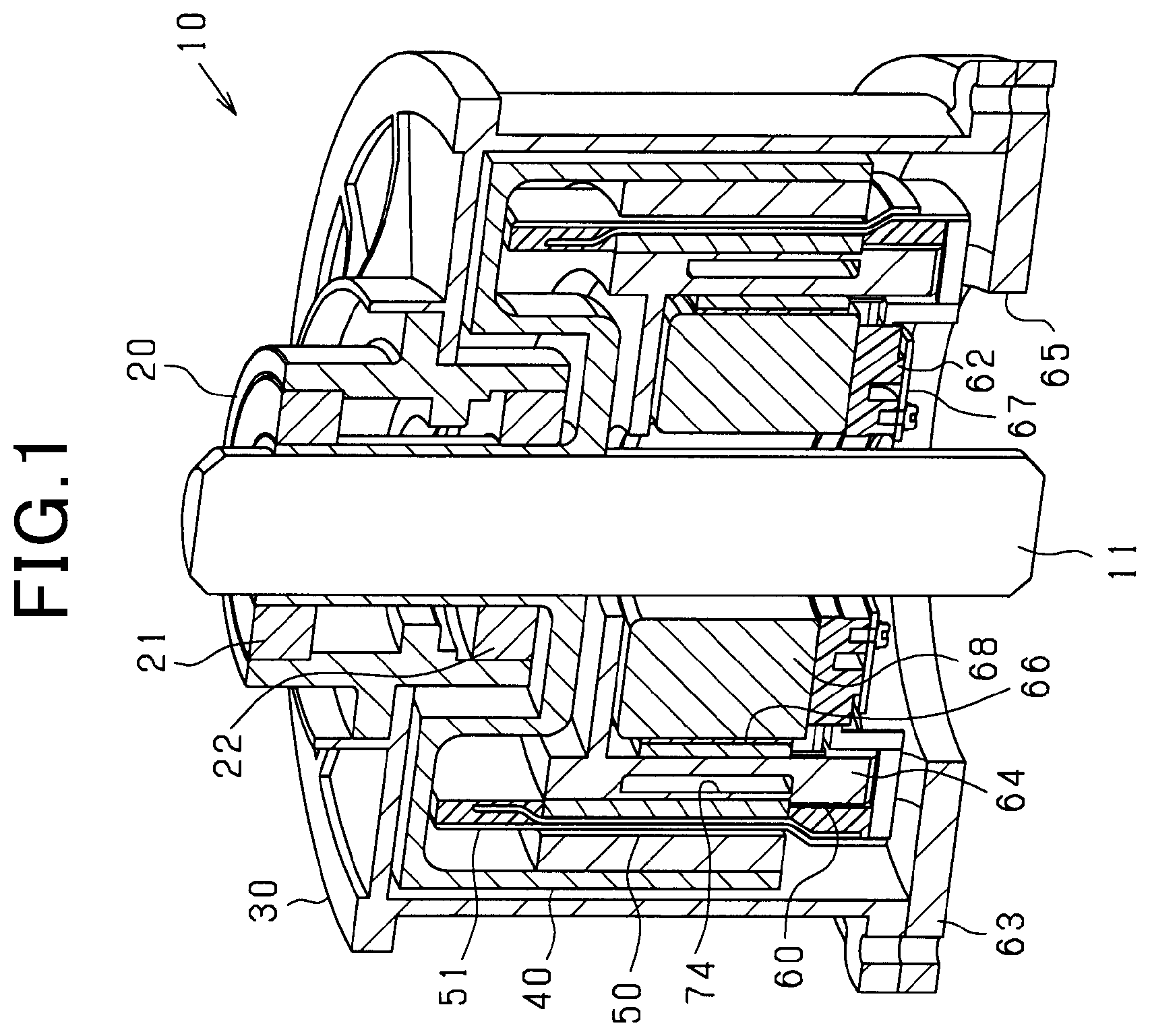 Patent US11824428 Figure 1 – Rotating electrical machine