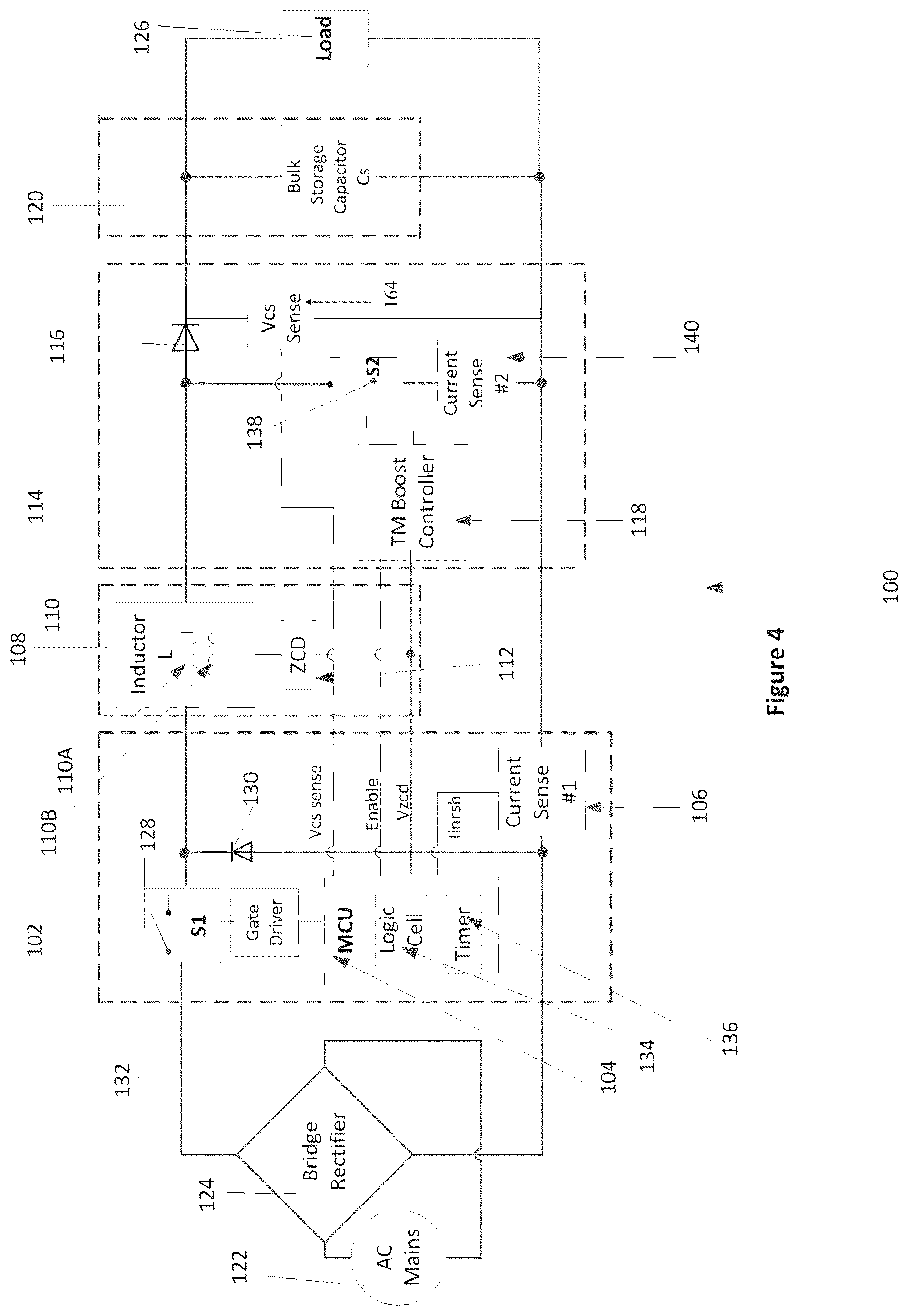 Patent US11824433 Figure 5 – Inrush current limited AC/DC power converter apparatus