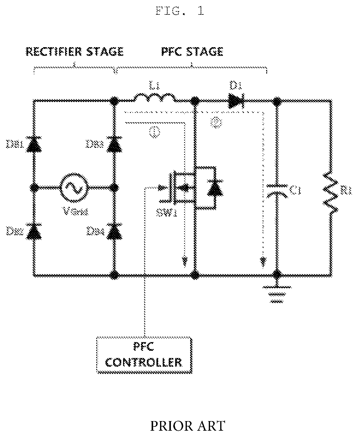 Patent US11824435 Figure 1 – Integrated DC/DC and AC/DC converter system