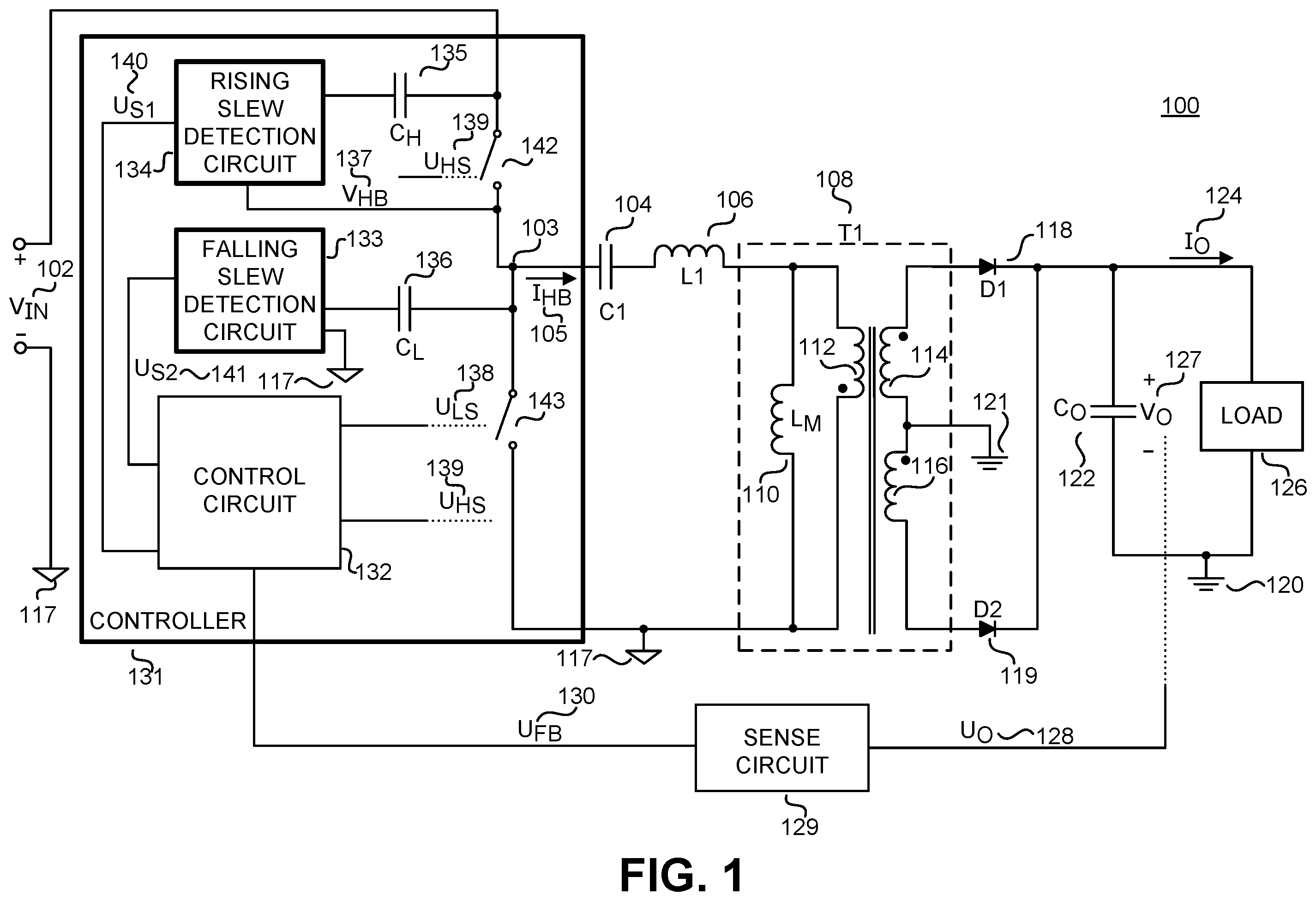 Patent US11824438 Figure 1 – Deadtime adjustment for a power converter