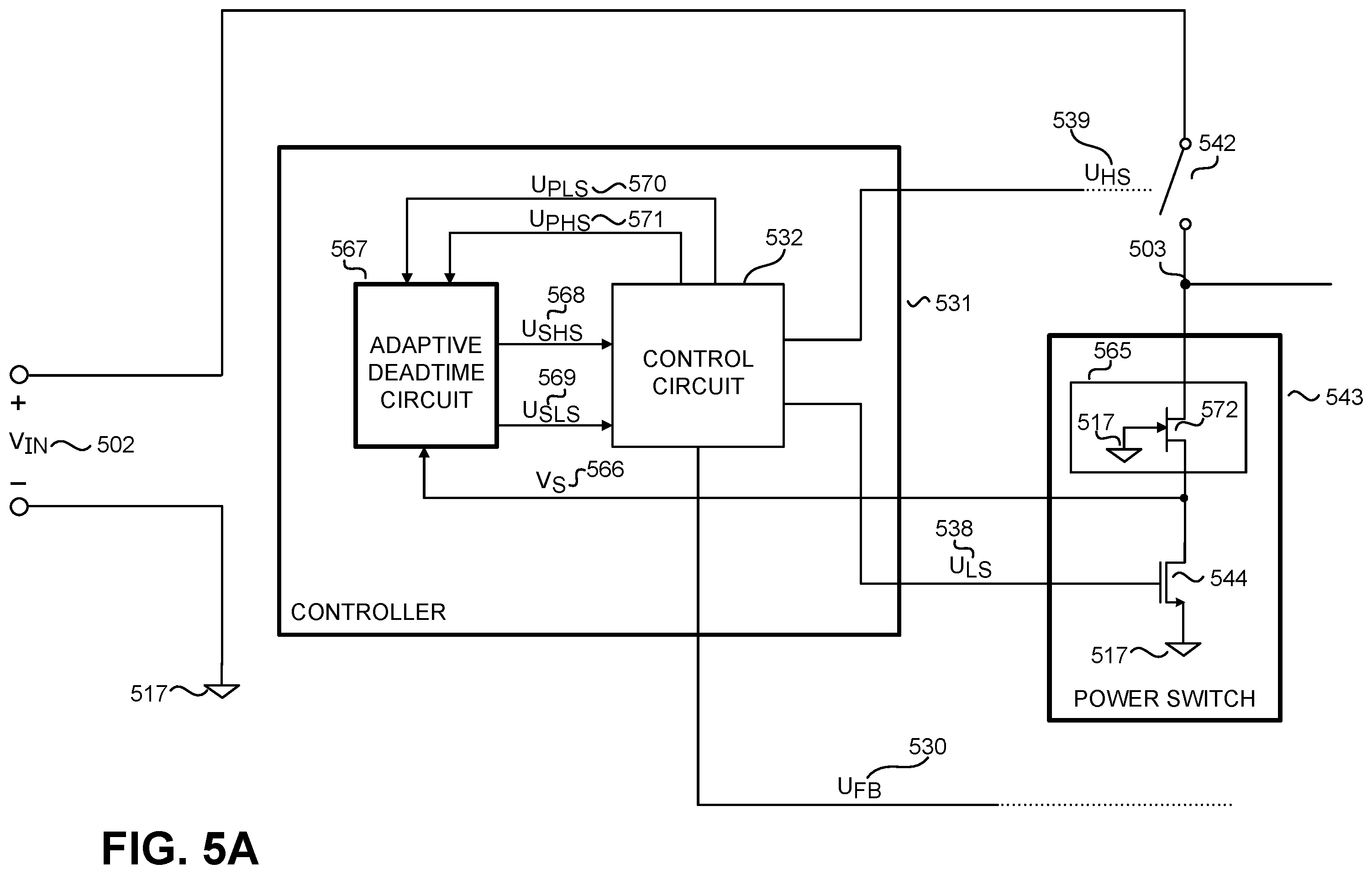 Patent US11824438 Figure 5 – Deadtime adjustment for a power converter