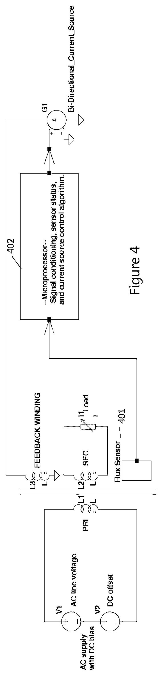 Patent US11824439 Figure 4 – System for preventing transformer saturation
