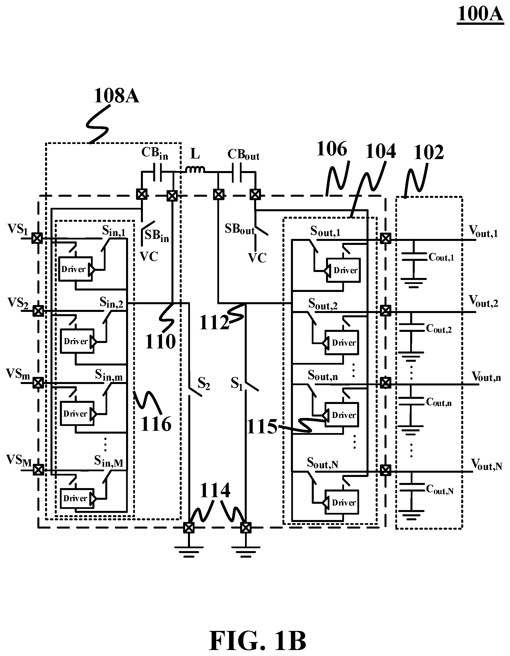 Patent US11824448 Figure 2 – Multiple-output direct current (DC)-DC converter