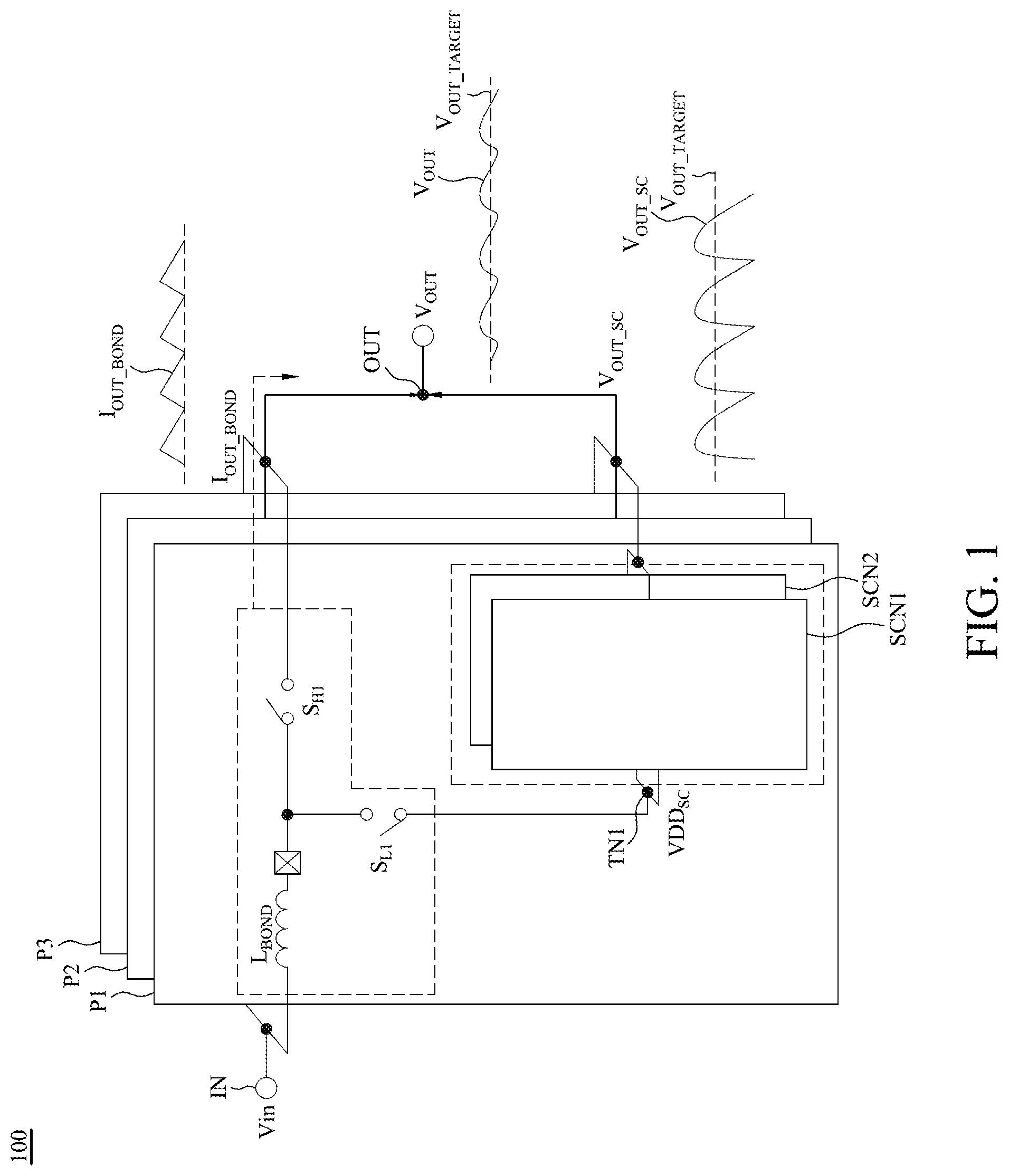 Patent US11824449 Figure 1 – Switched-capacitor power stage and switched-capacitor converter