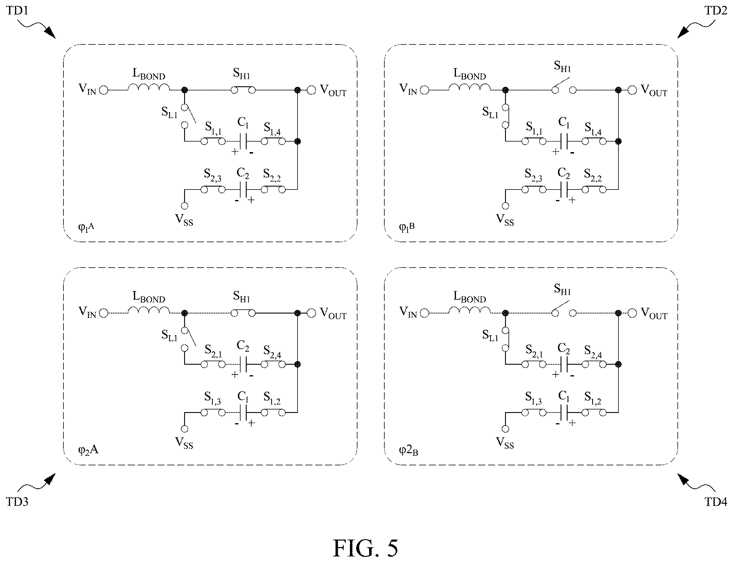 Patent US11824449 Figure 7 – Switched-capacitor power stage and switched-capacitor converter