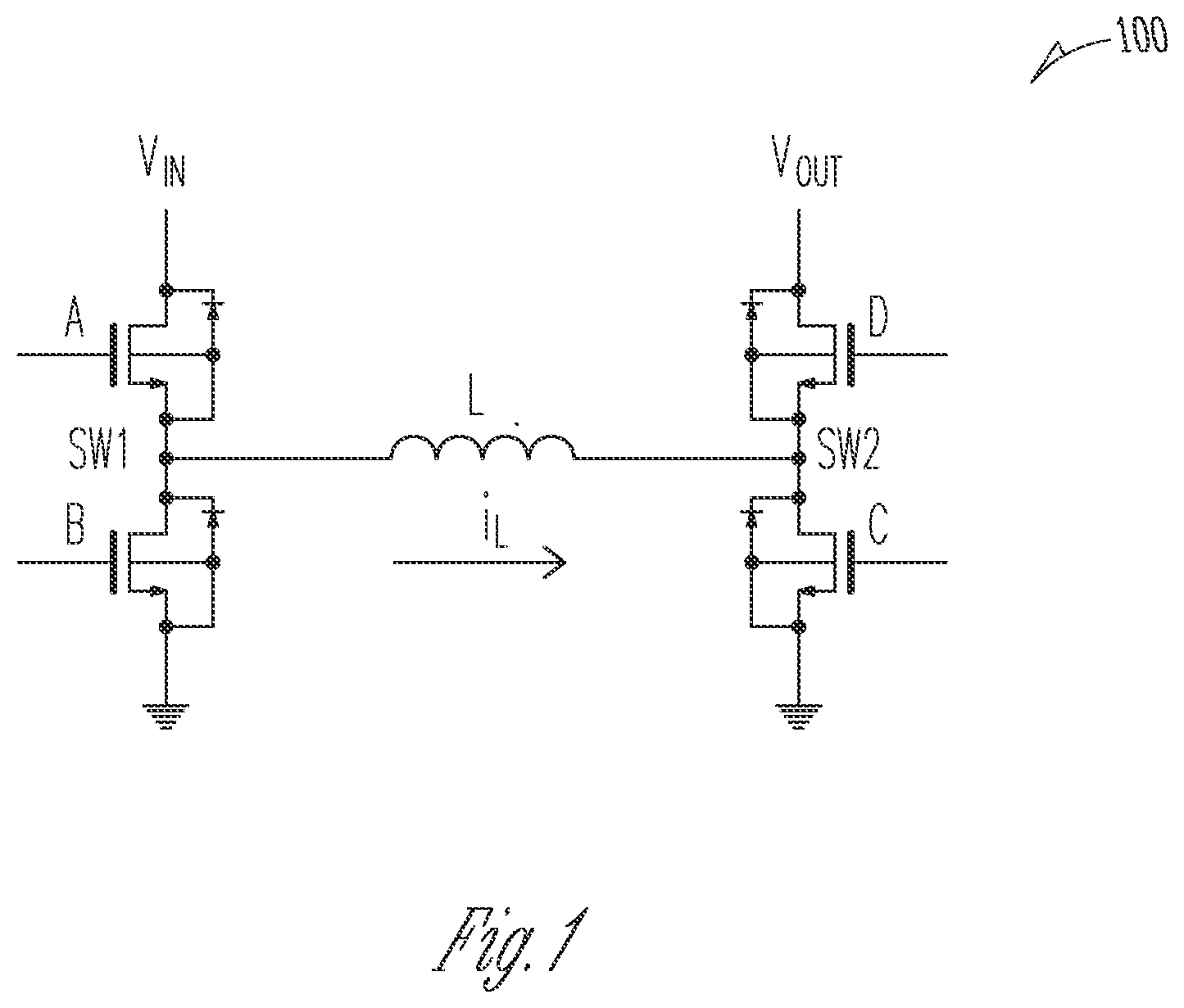 Patent US11824451 Figure 1 – Multi-phase buck-boost converter