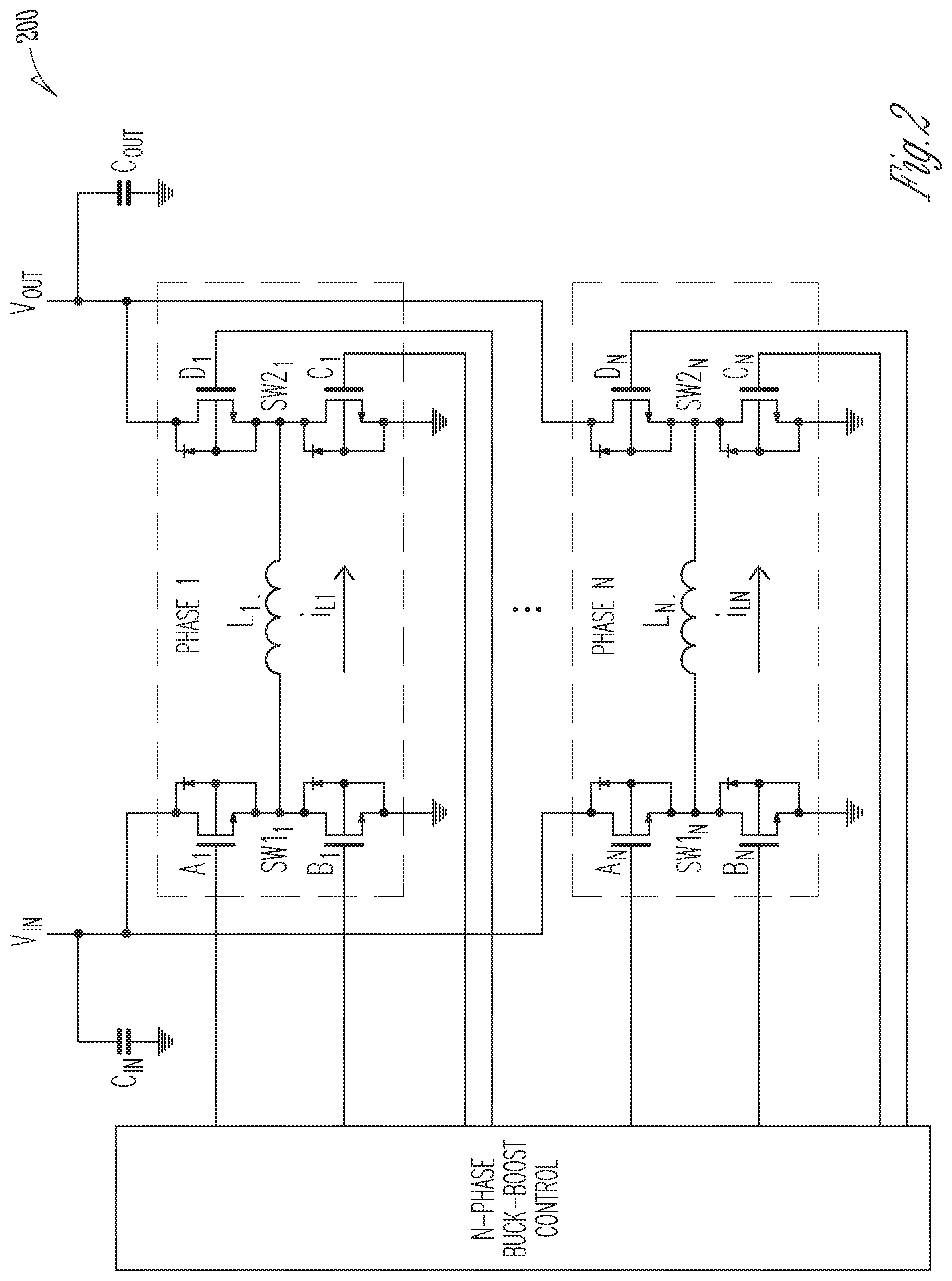 Patent US11824451 Figure 2 – Multi-phase buck-boost converter