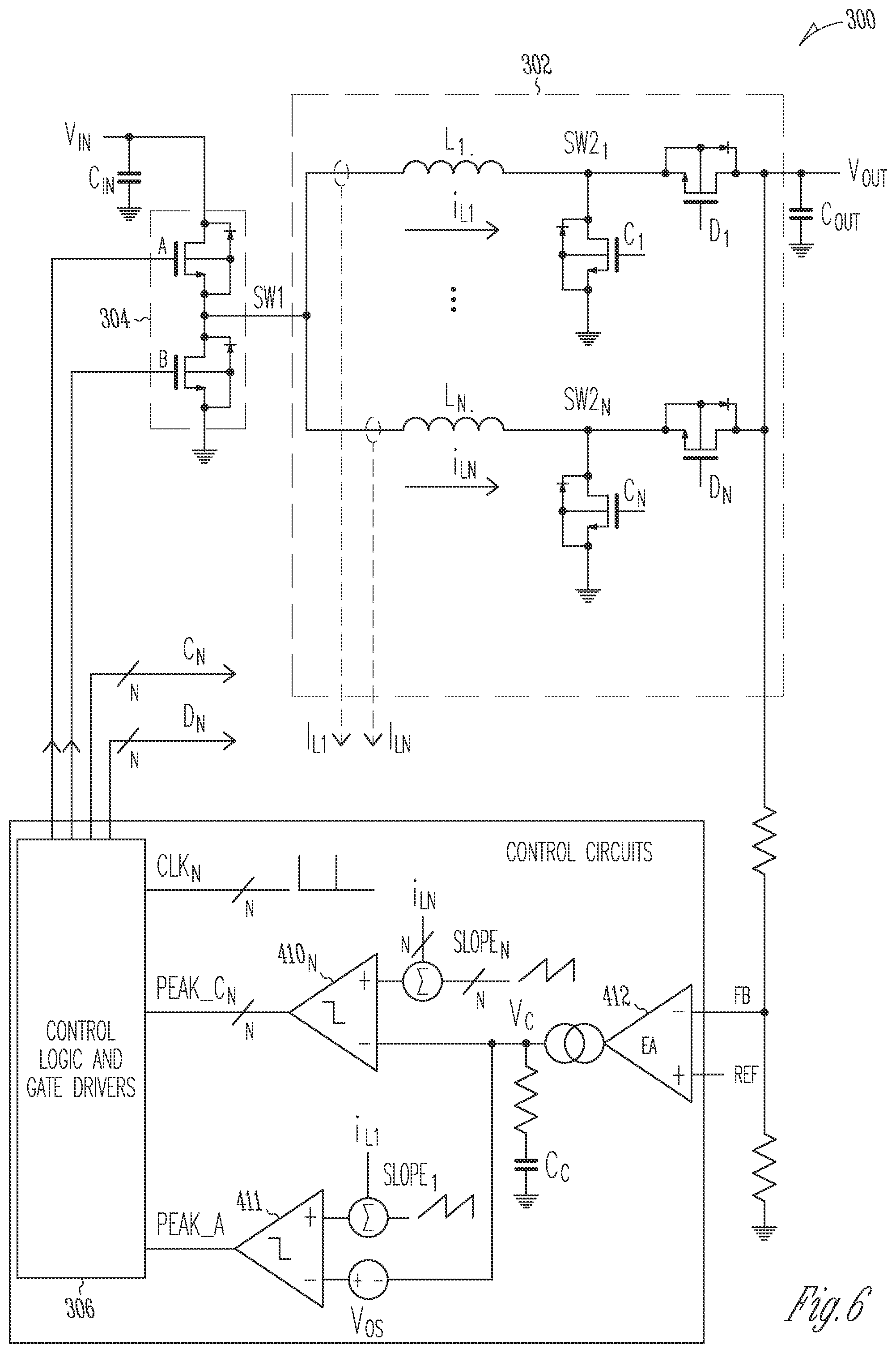 Patent US11824451 Figure 6 – Multi-phase buck-boost converter