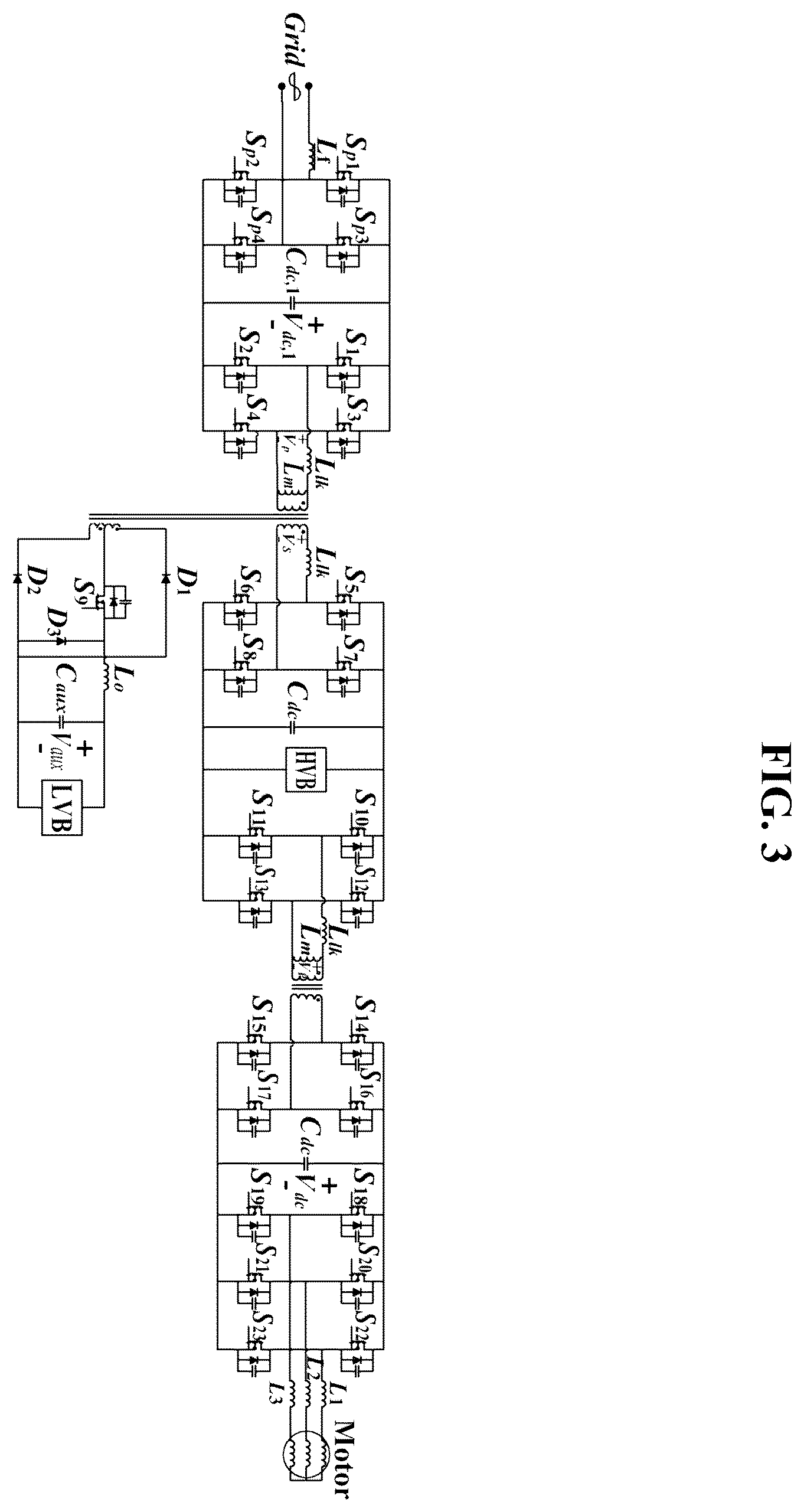 Patent US11824452 Figure 3 – Integrated power conversion apparatus for xEV and integrated power conversion method thereof