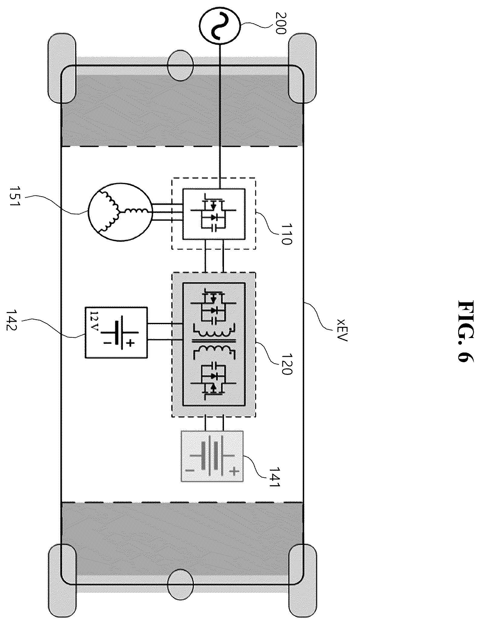 Patent US11824452 Figure 6 – Integrated power conversion apparatus for xEV and integrated power conversion method thereof