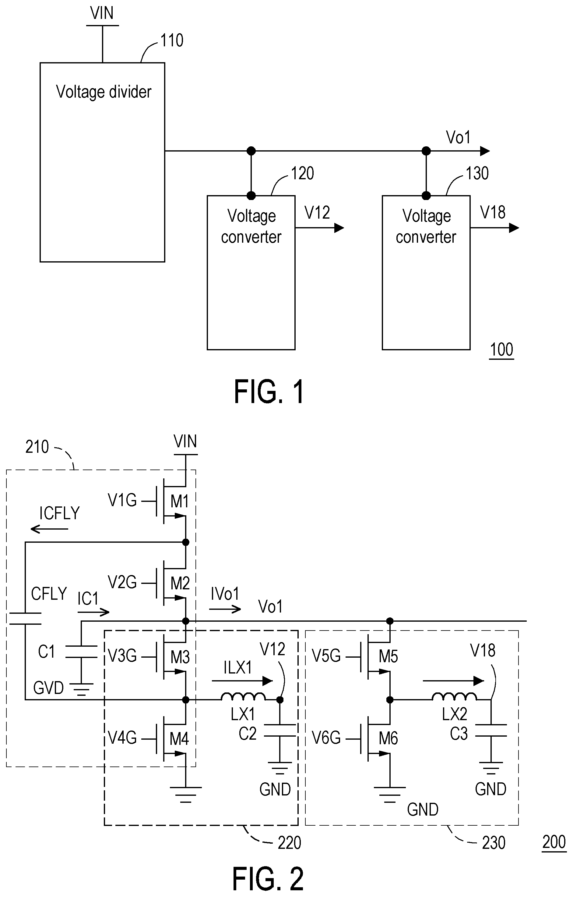 Patent US11824463 Figure 1 – Multiple output voltage generator