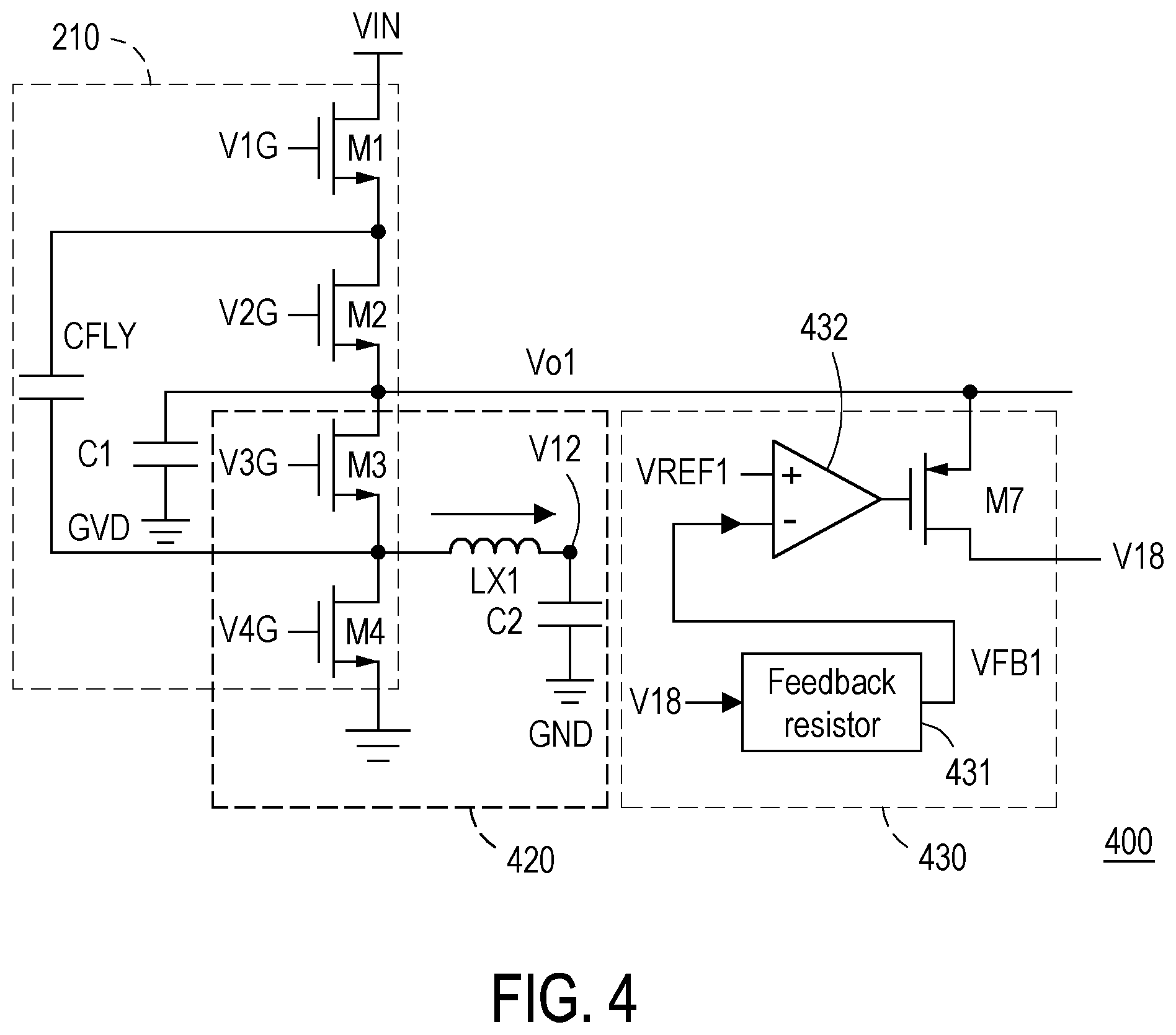 Patent US11824463 Figure 3 – Multiple output voltage generator