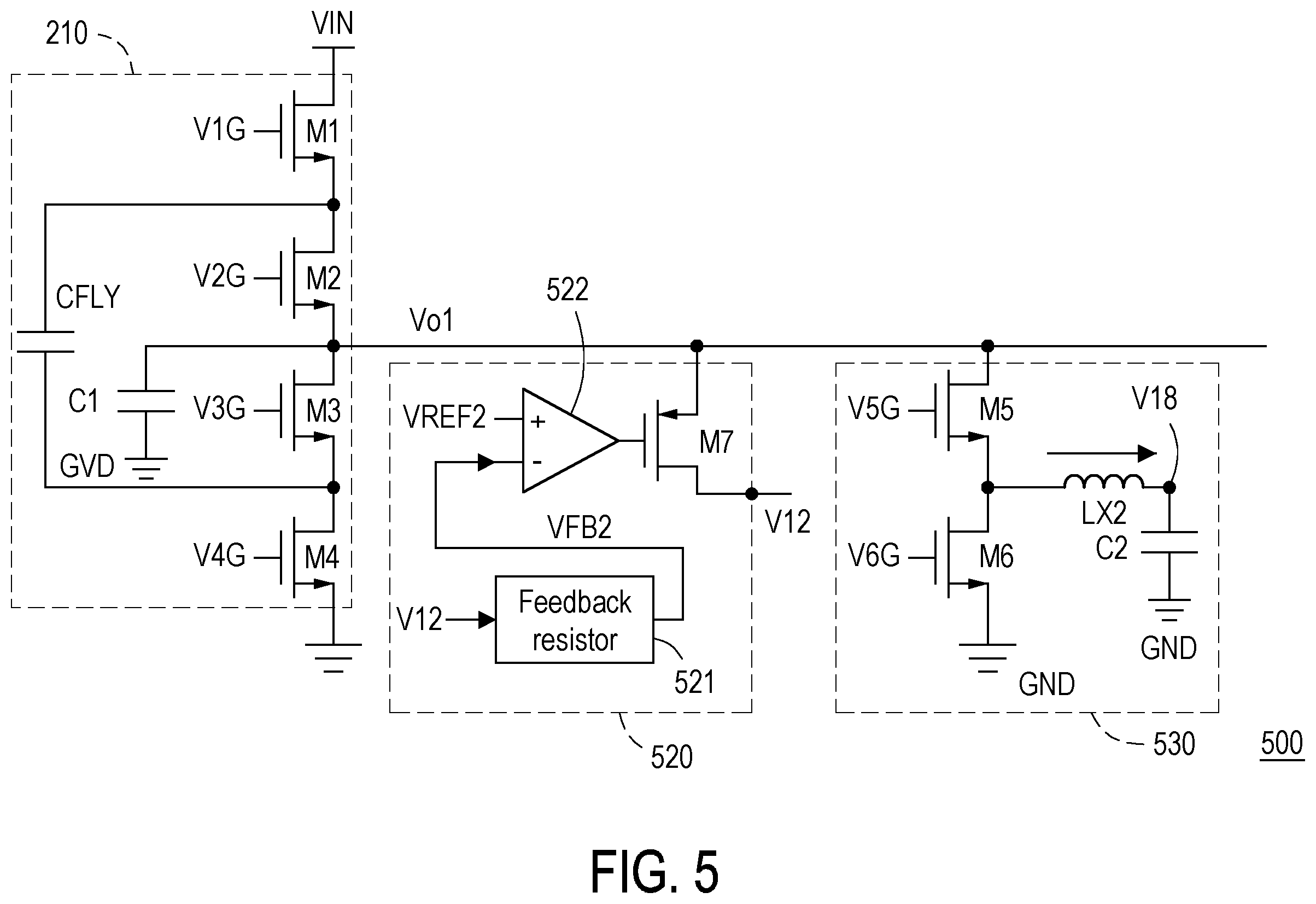 Patent US11824463 Figure 4 – Multiple output voltage generator