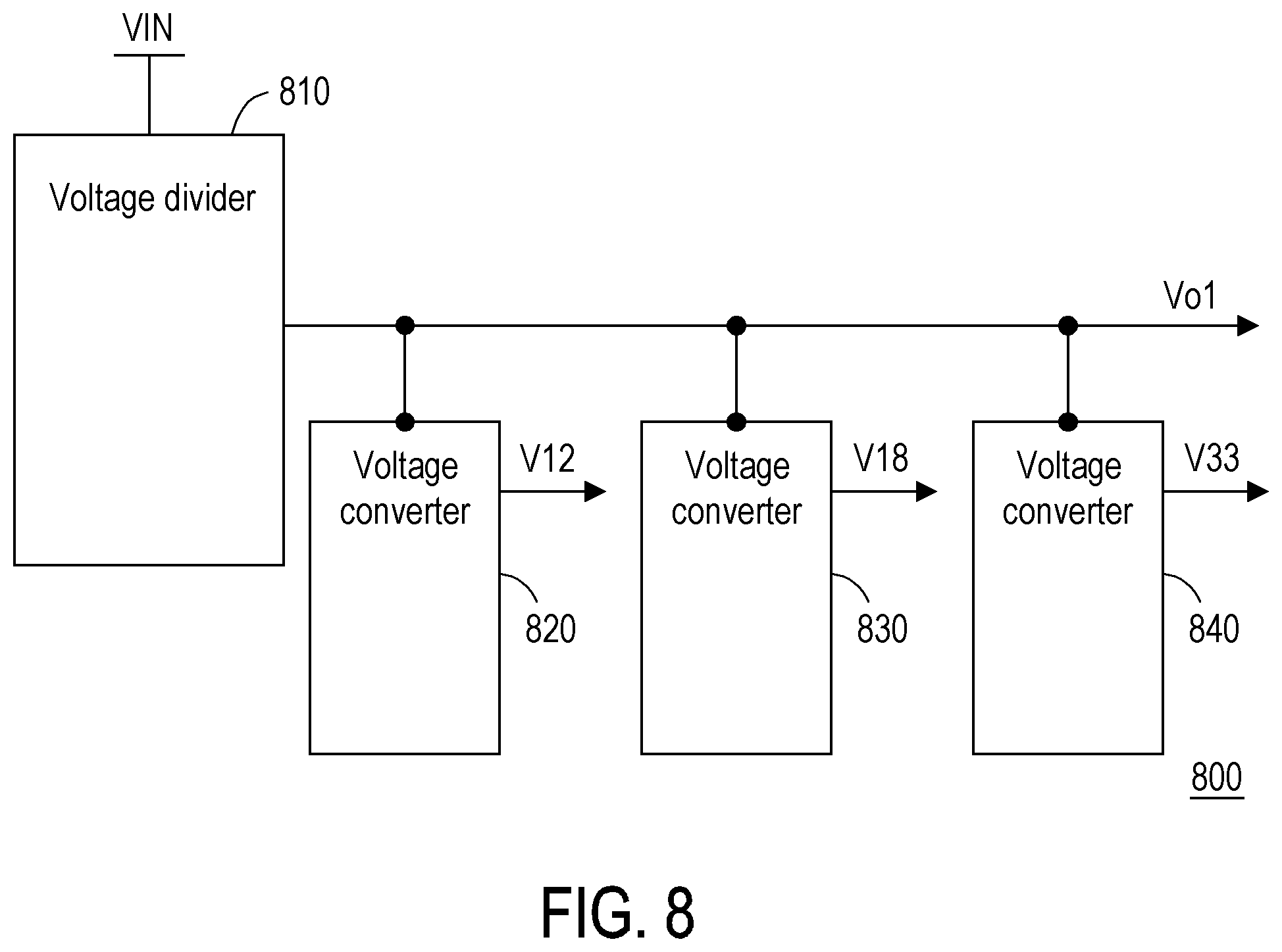 Patent US11824463 Figure 6 – Multiple output voltage generator