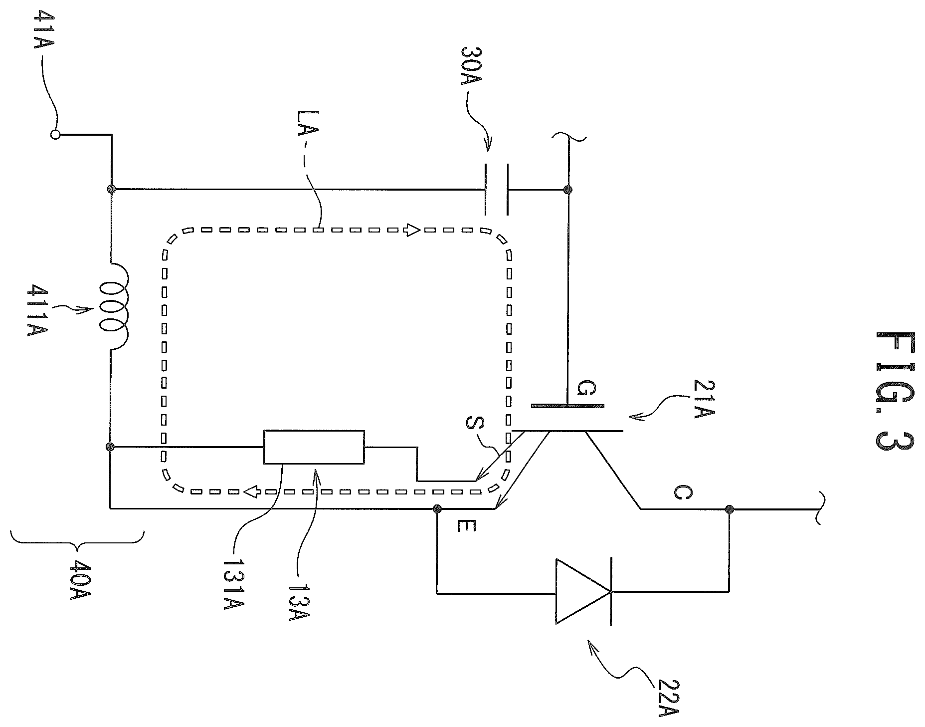 Patent US11824464 Figure 3 – Semiconductor device with switching element protection