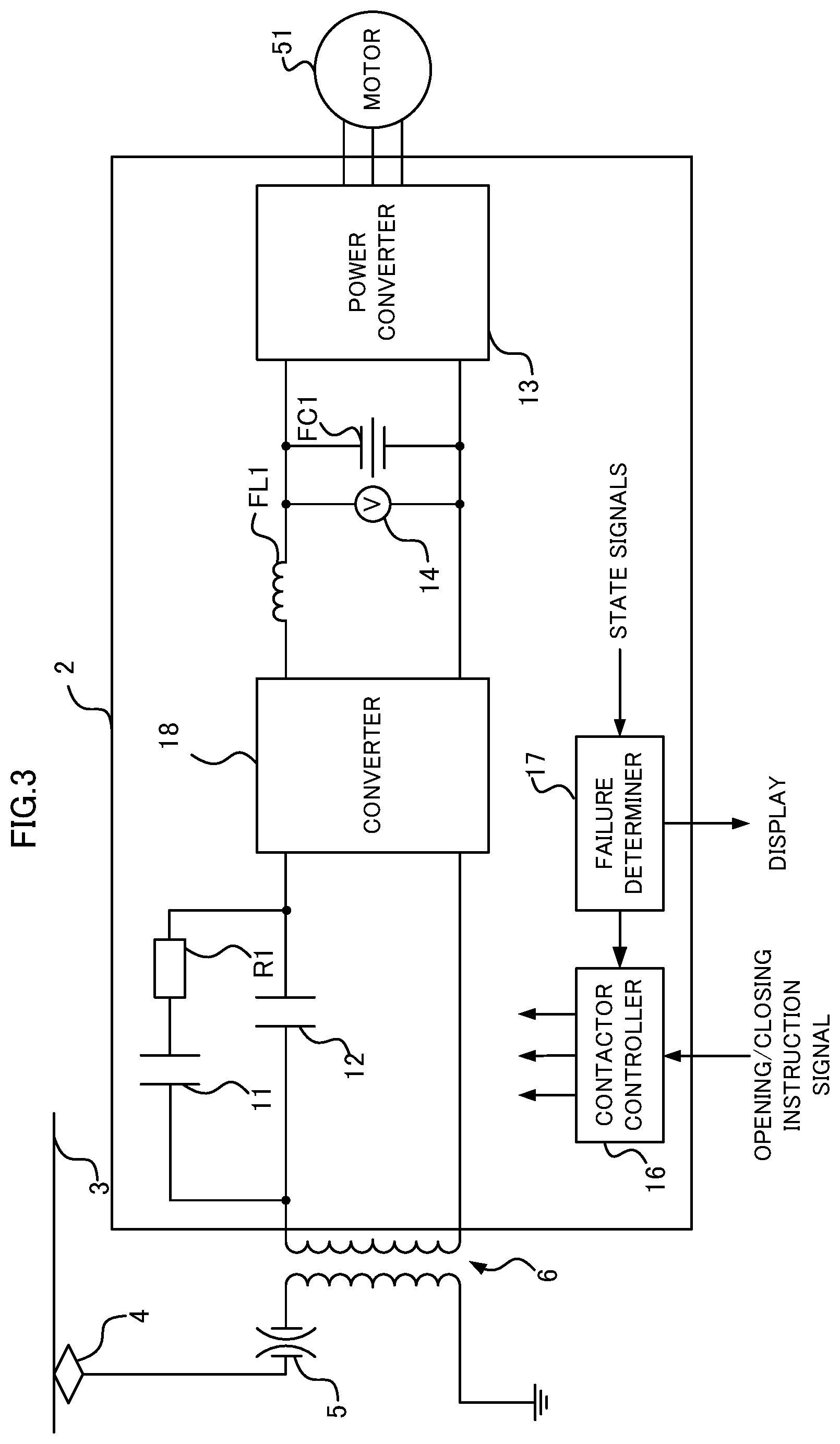 Patent US11824465 Figure 3 – Power conversion device and failure determination method