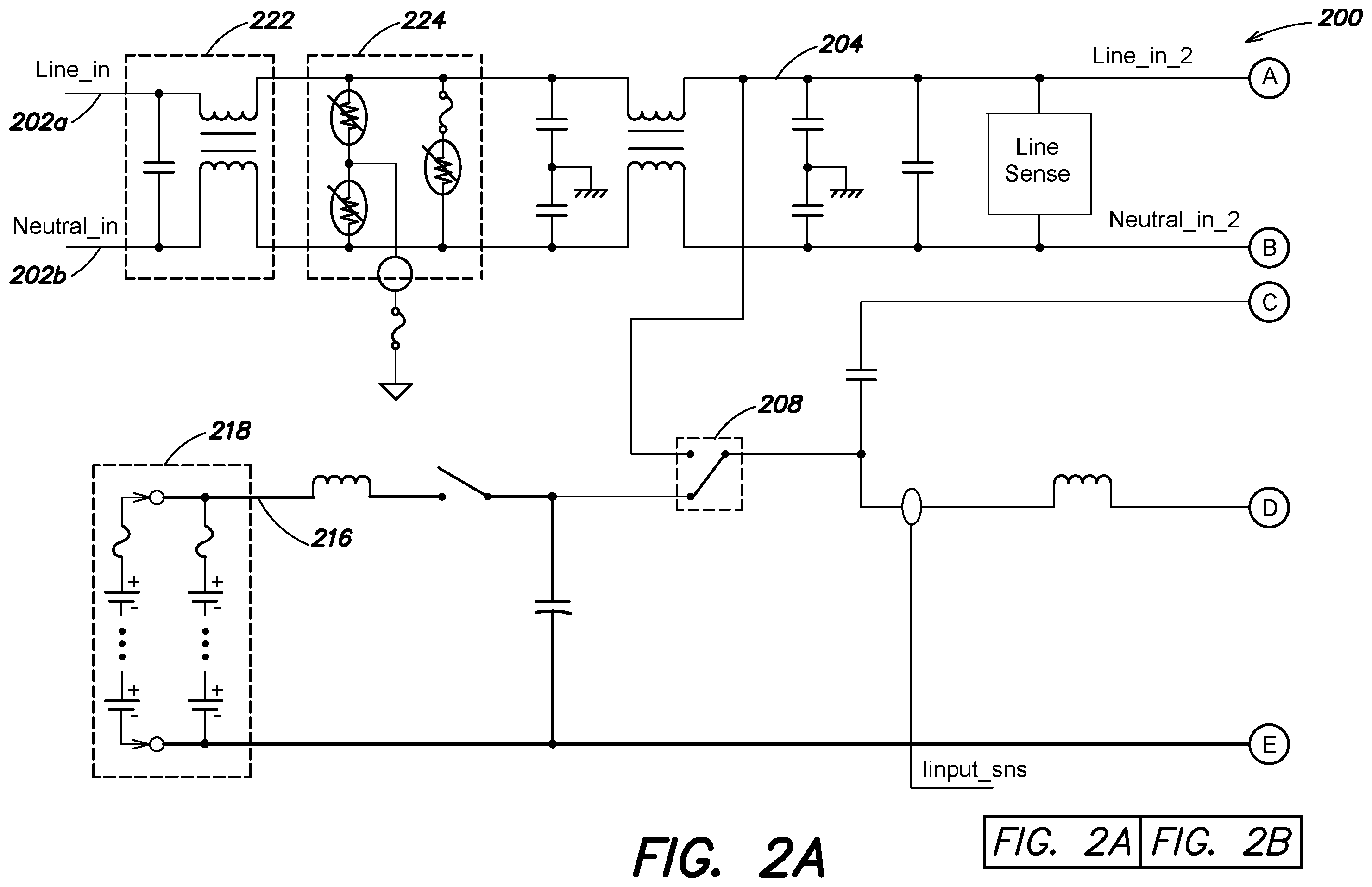 Patent US11824466 Figure 2 – Instantaneous line swell protection for UPS
