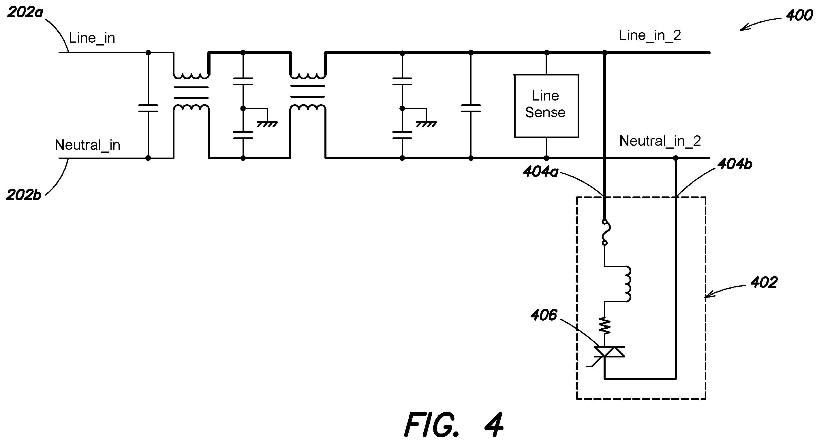 Patent US11824466 Figure 5 – Instantaneous line swell protection for UPS