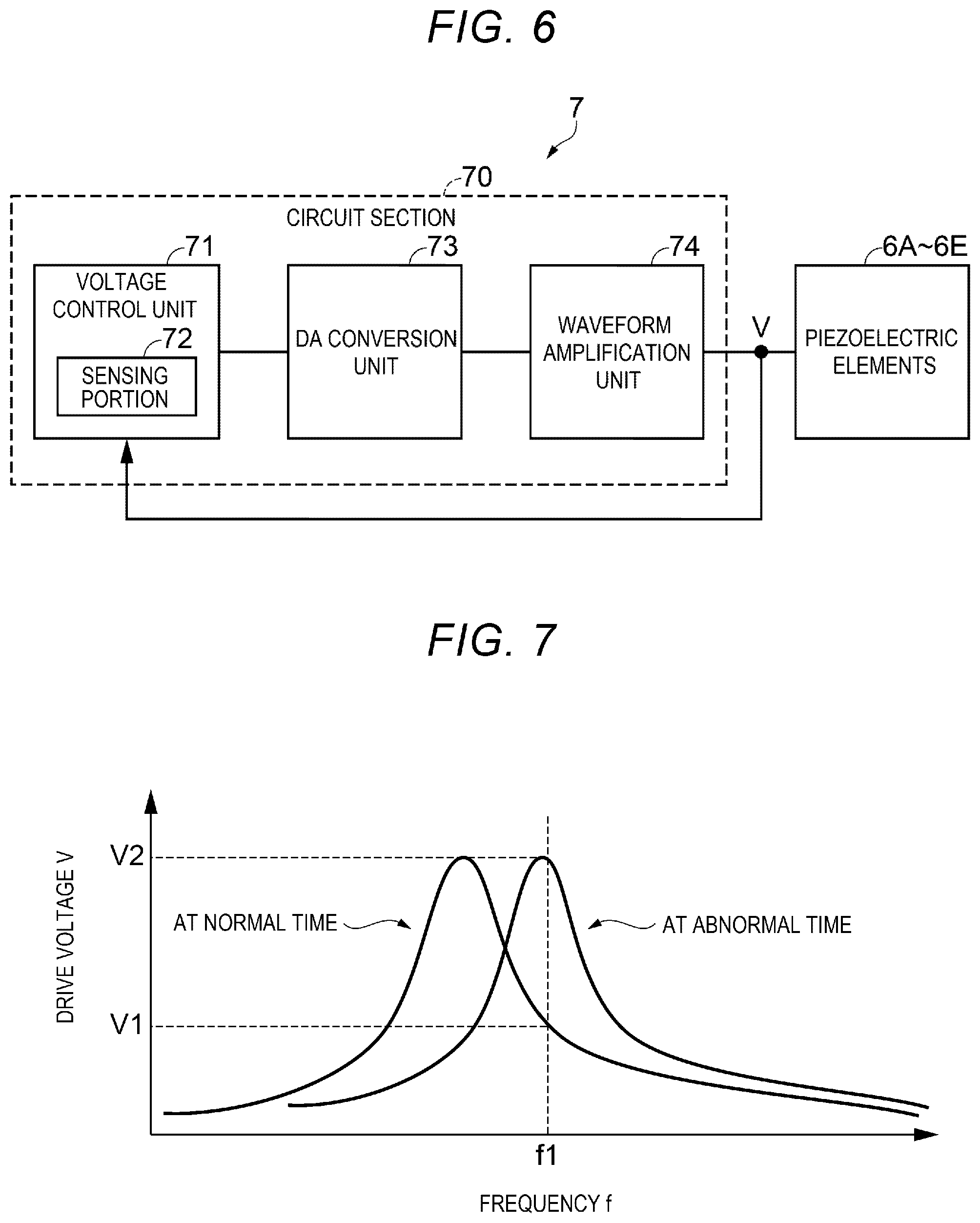Patent US11824469 Figure 6 – Method for sensing abnormality of piezoelectric drive device, piezoelectric drive device, and robot
