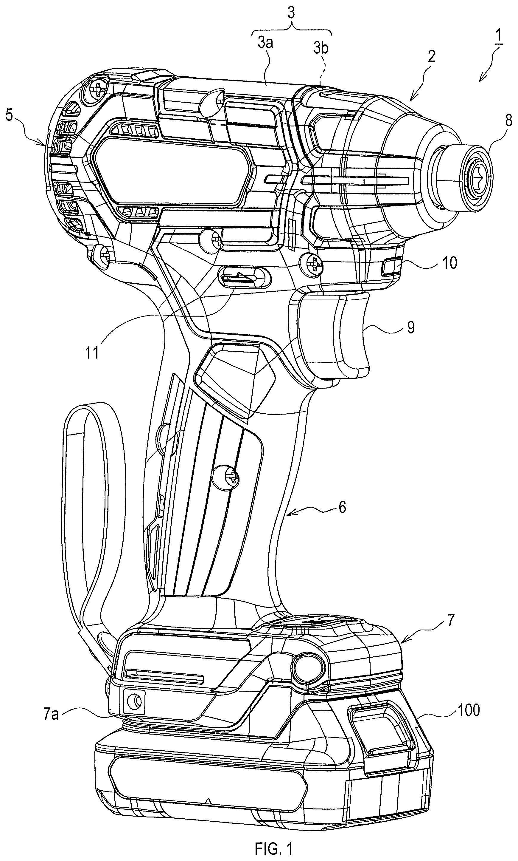 Patent US11824473 — Electric working machine, and method for supplying electric power to controller of electric working machine — Figure 1