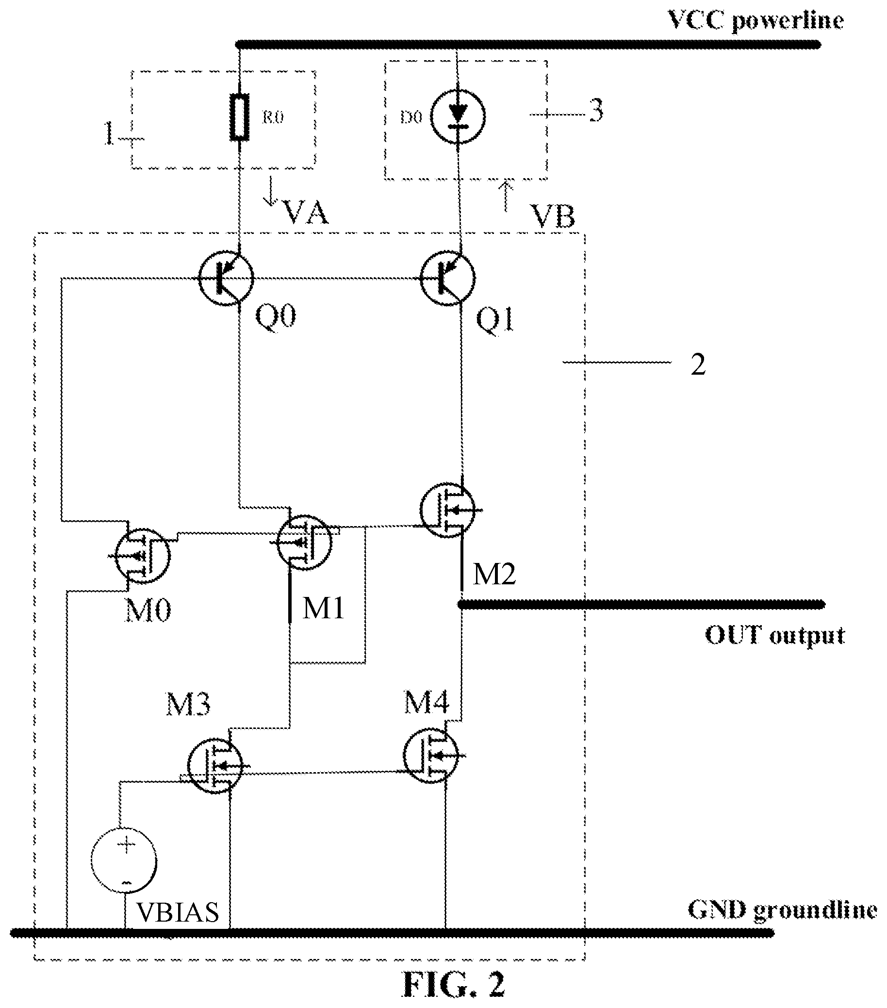 Patent US11824476 Figure 2 – Circuit for converting temperature change amount into voltage change in motor drive system
