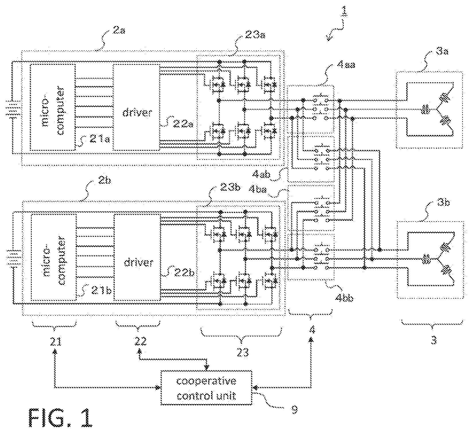 Patent US11824477 Figure 1 – Rotary electric machine control device