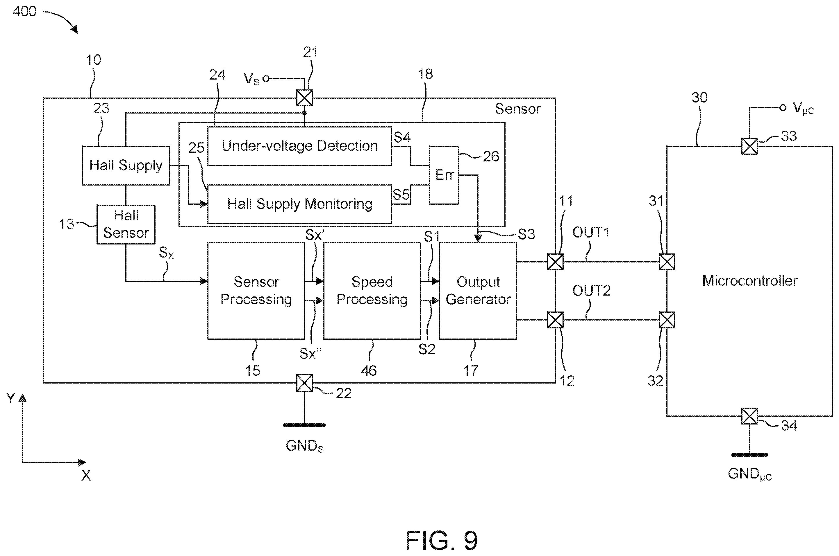 Patent US11824478 Figure 13 – Two output pin protocol for speed, direction, and diagnosis