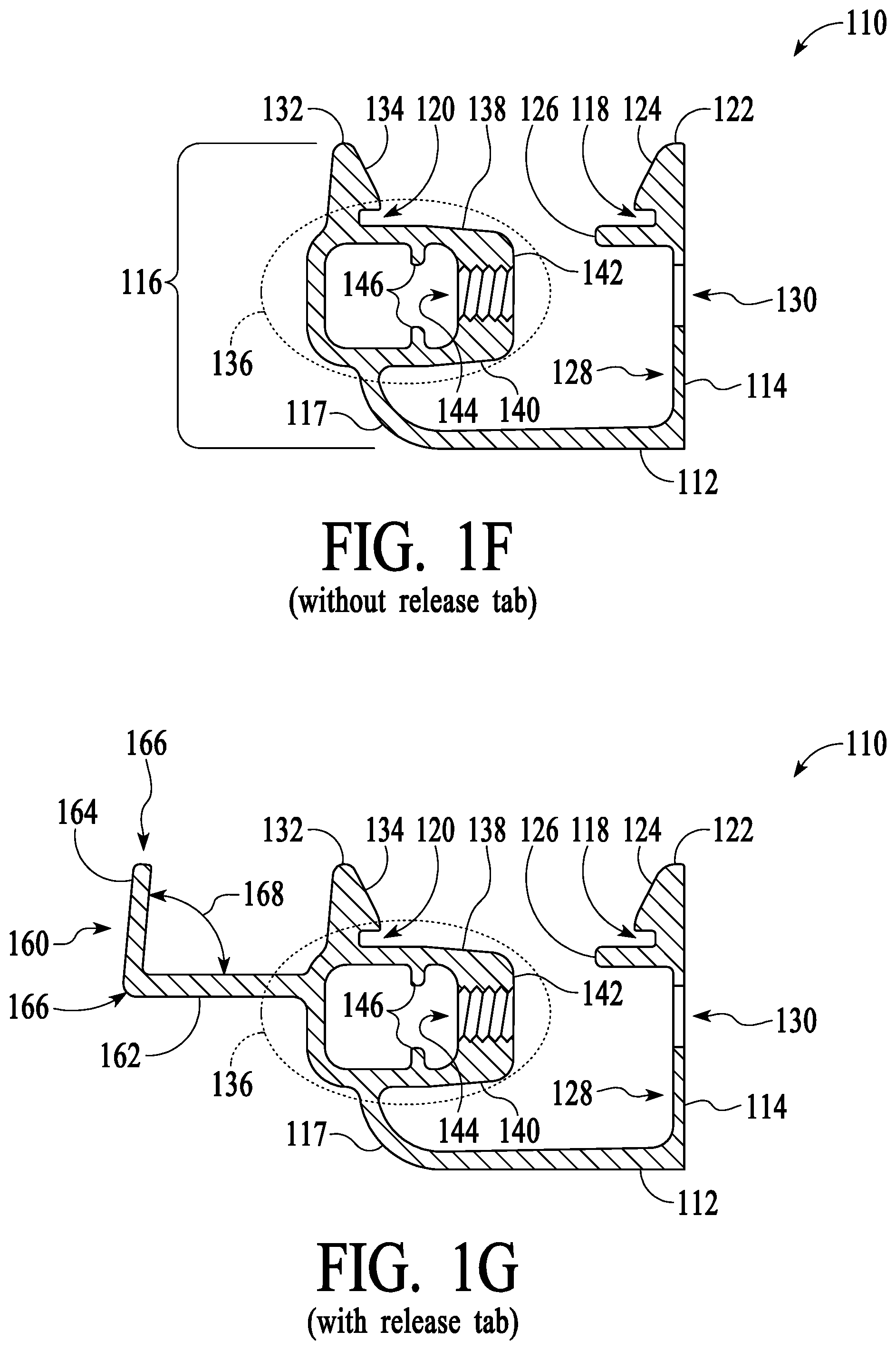Patent US11824483 Figure 5 – Single-piece hinged clamp for track mounting assemblies