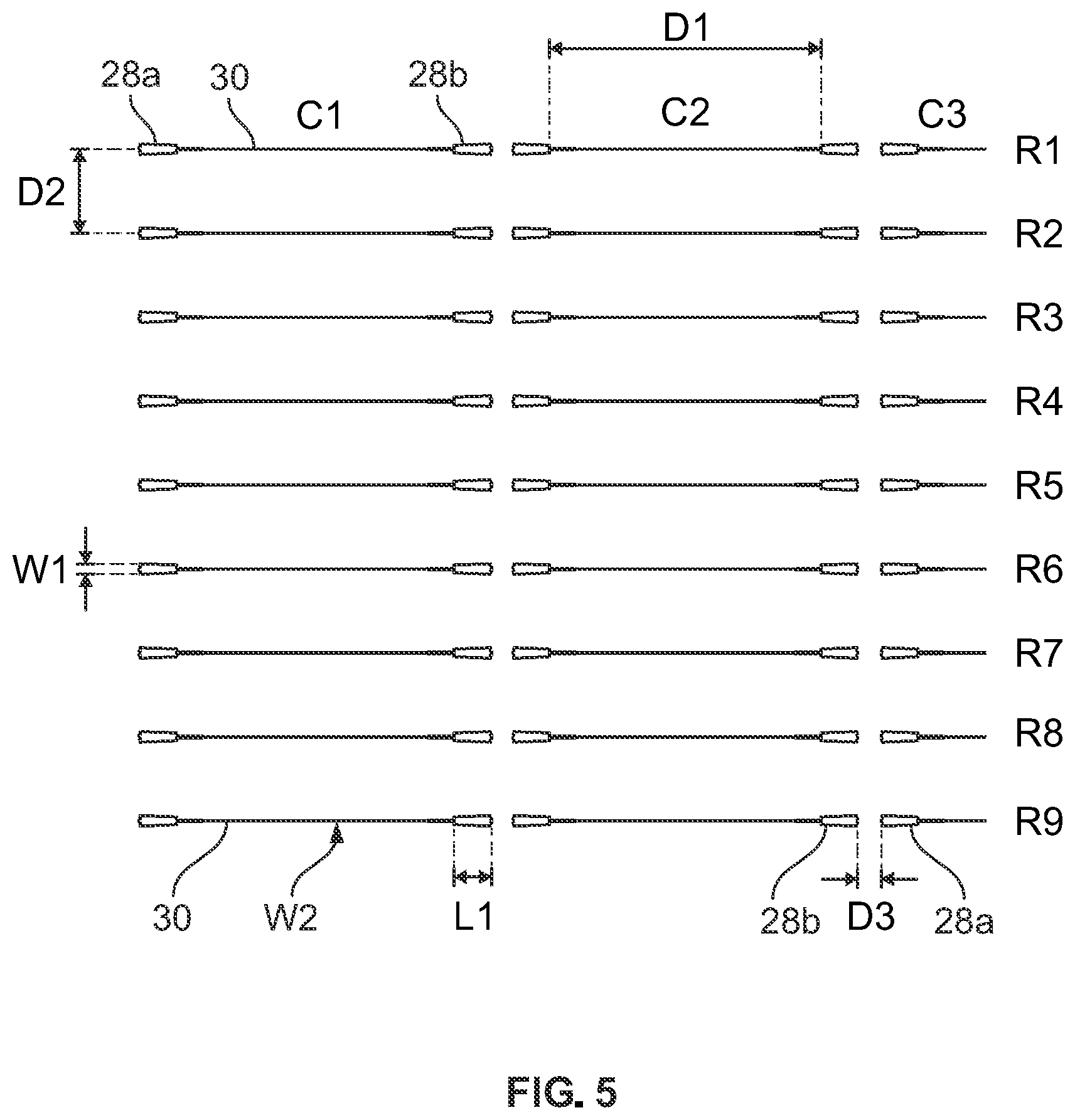 Patent US11824486 Figure 4 – Roofing shingles for mimicking the appearance of photovoltaic modules