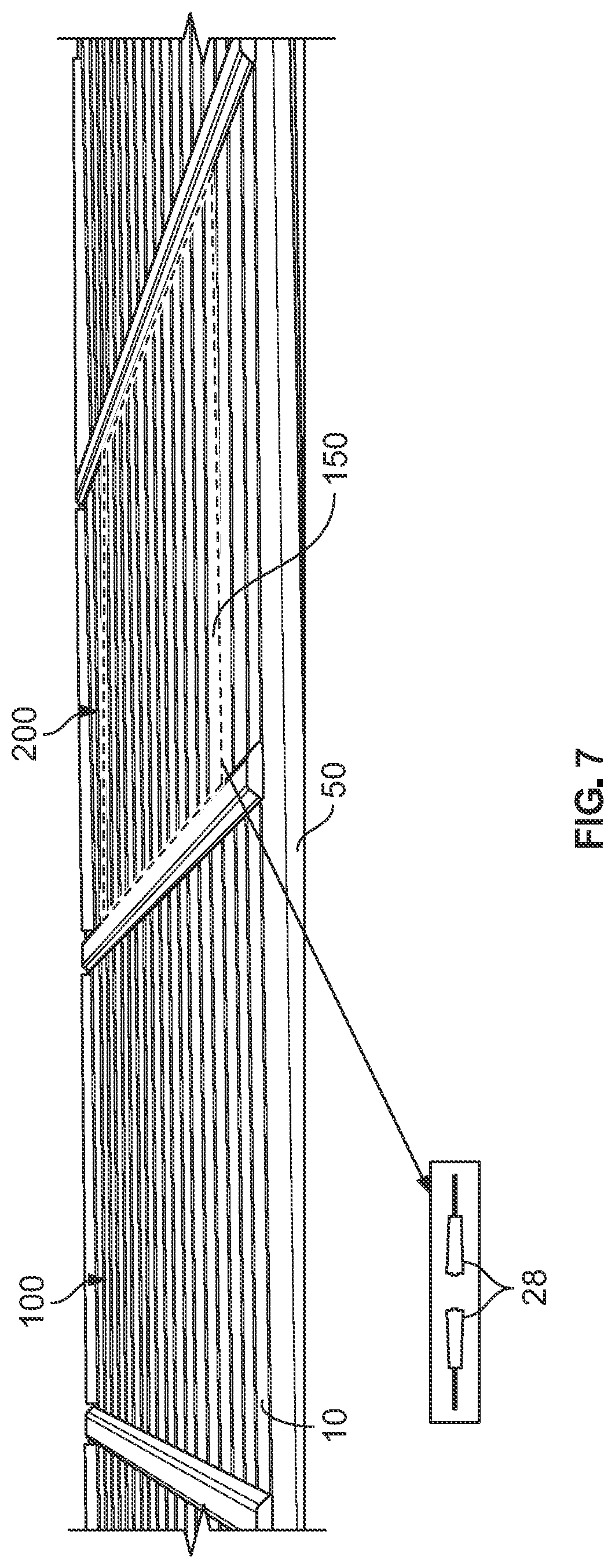 Patent US11824486 Figure 6 – Roofing shingles for mimicking the appearance of photovoltaic modules