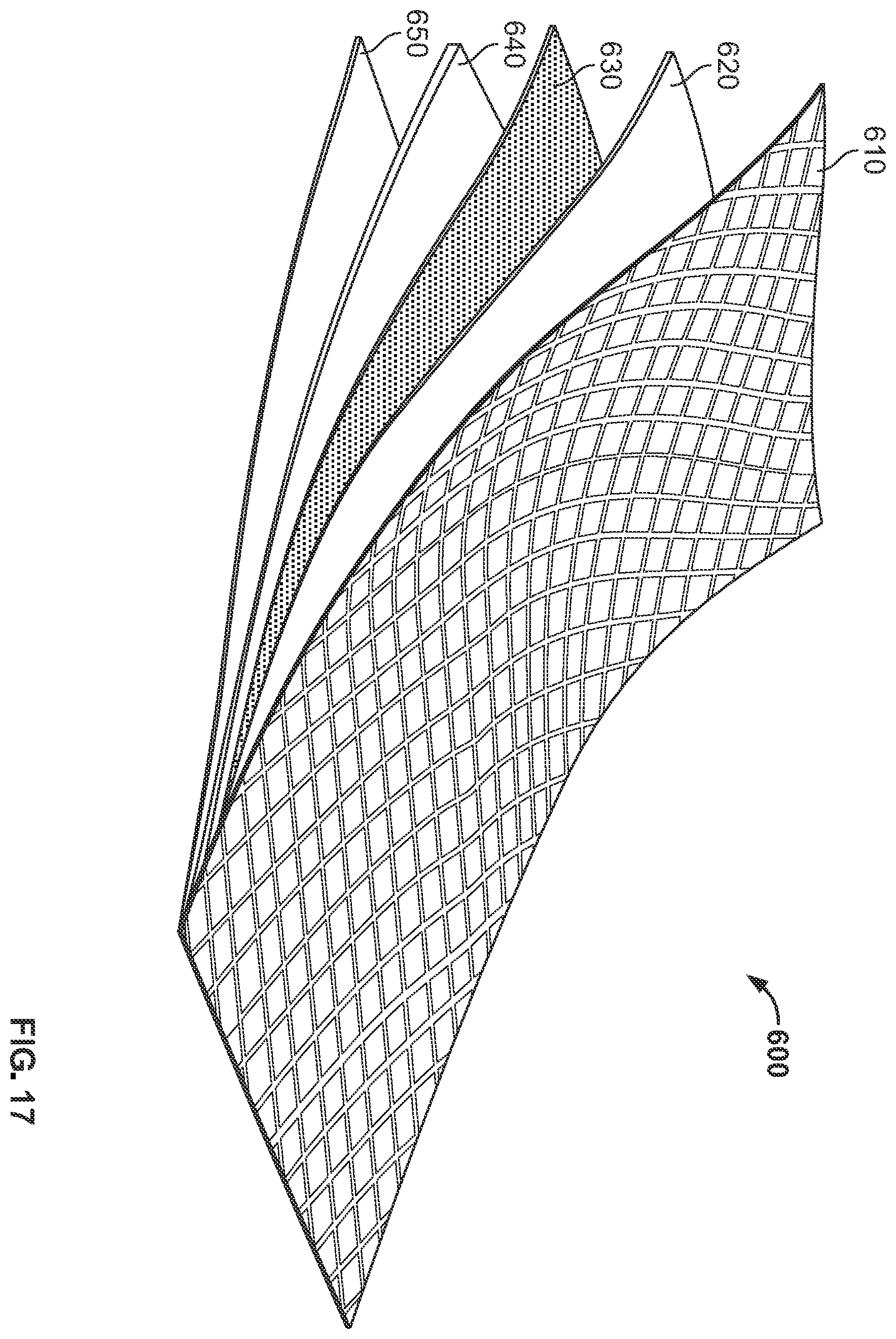 Patent US11824486 Figure 14 – Roofing shingles for mimicking the appearance of photovoltaic modules