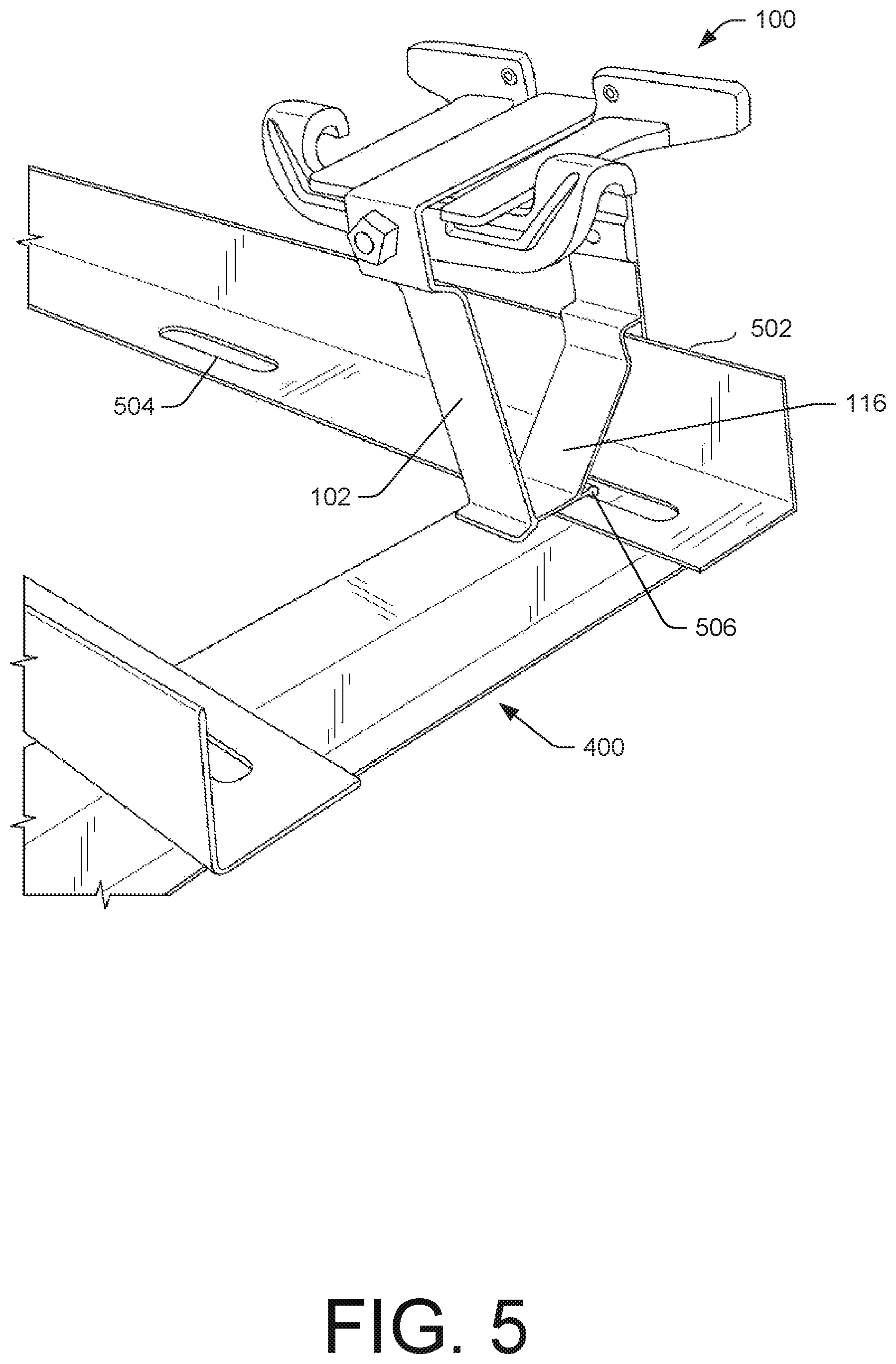 Patent US11824489 Figure 5 – Photovoltaic module clamp assembly