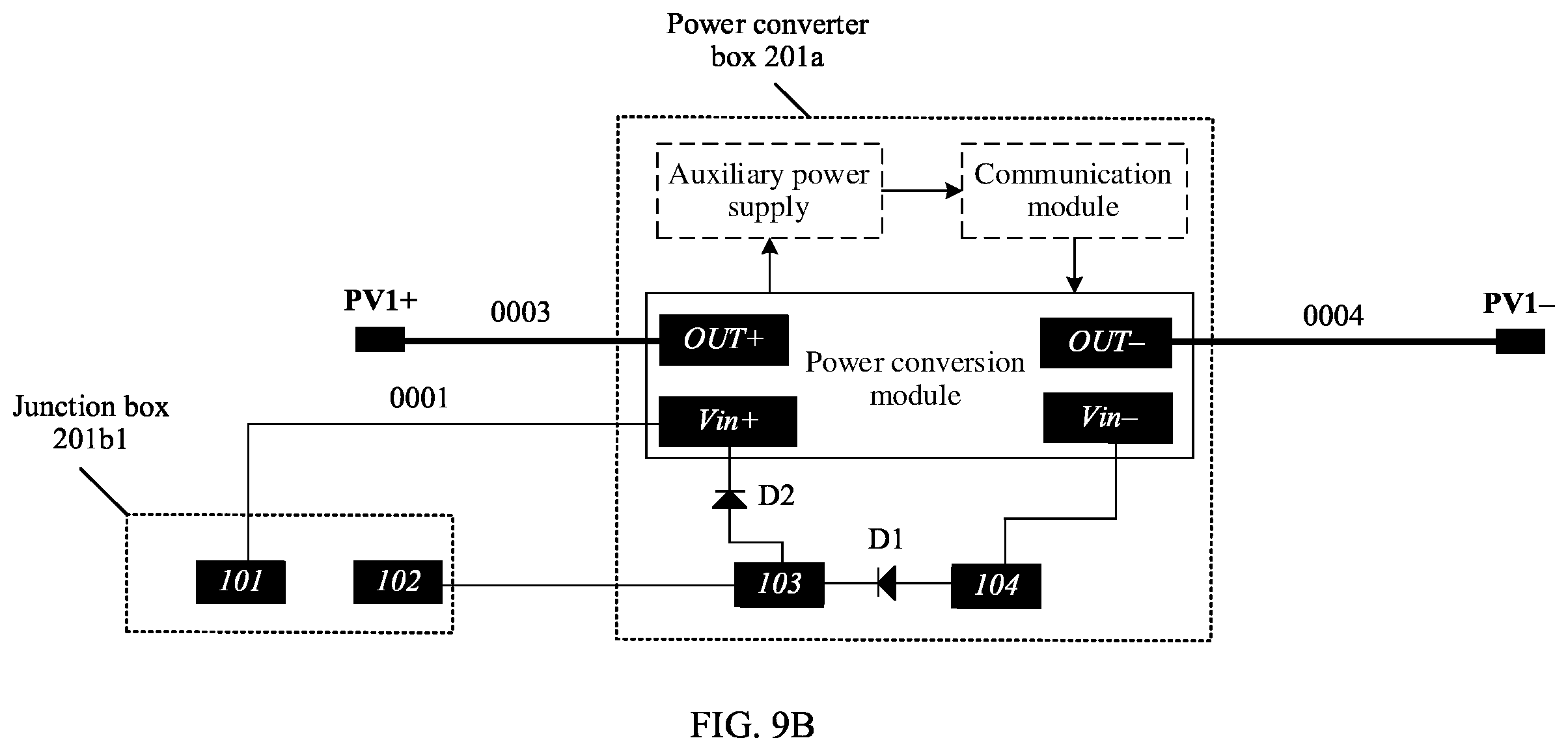 Patent US11824493 Figure 9 – Photovoltaic module and photovoltaic system