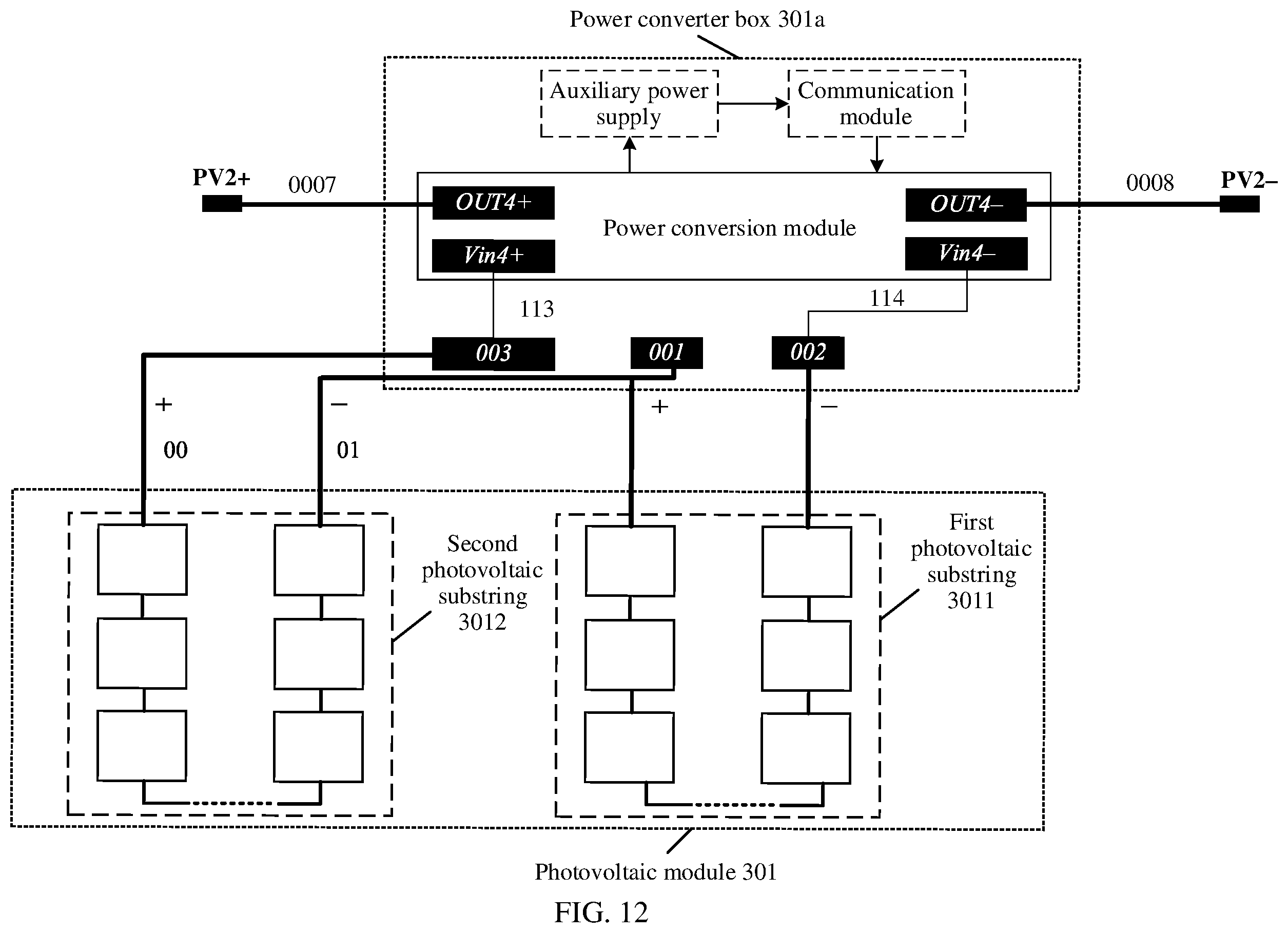 Patent US11824493 Figure 15 – Photovoltaic module and photovoltaic system