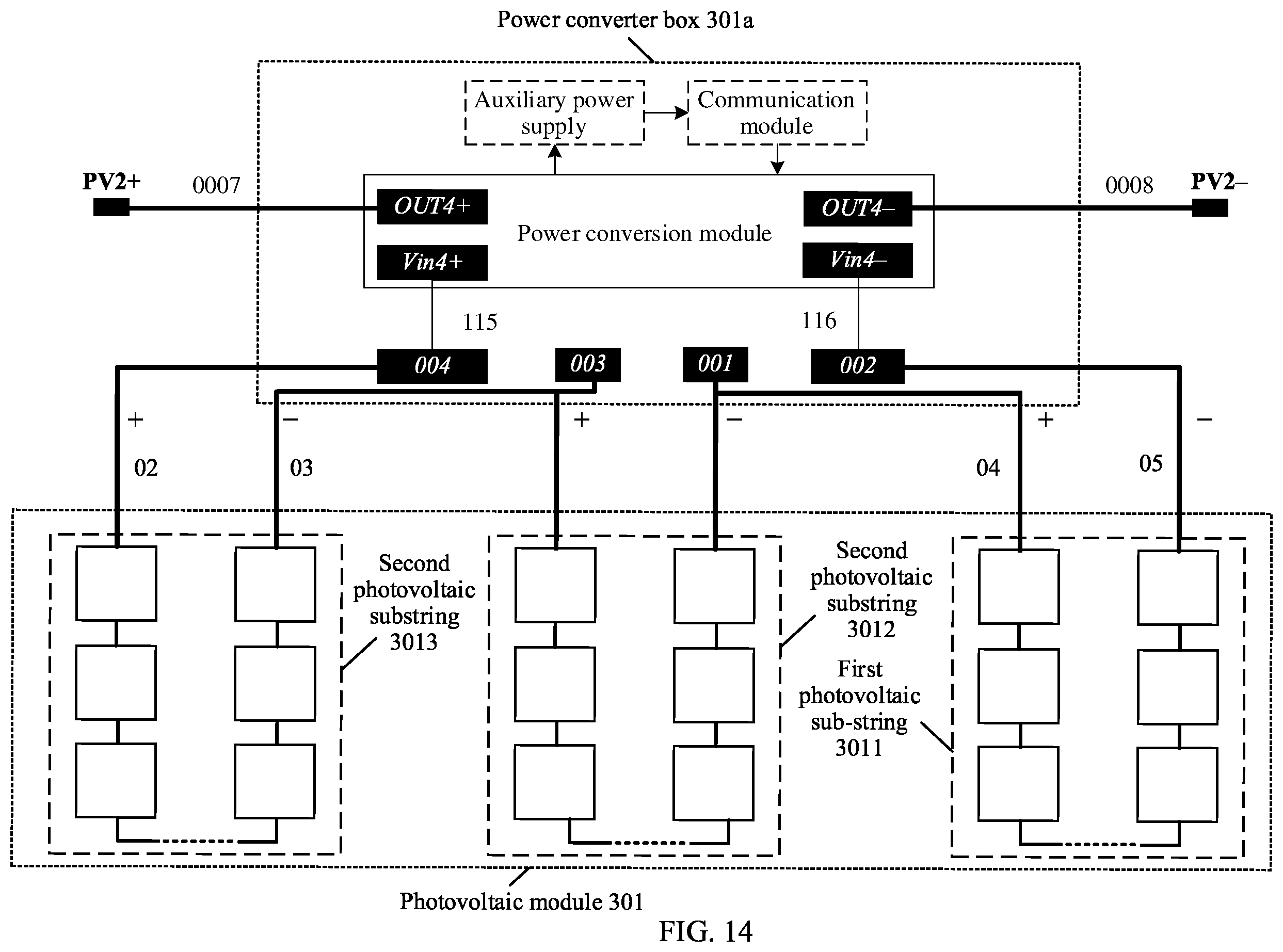 Patent US11824493 Figure 17 – Photovoltaic module and photovoltaic system