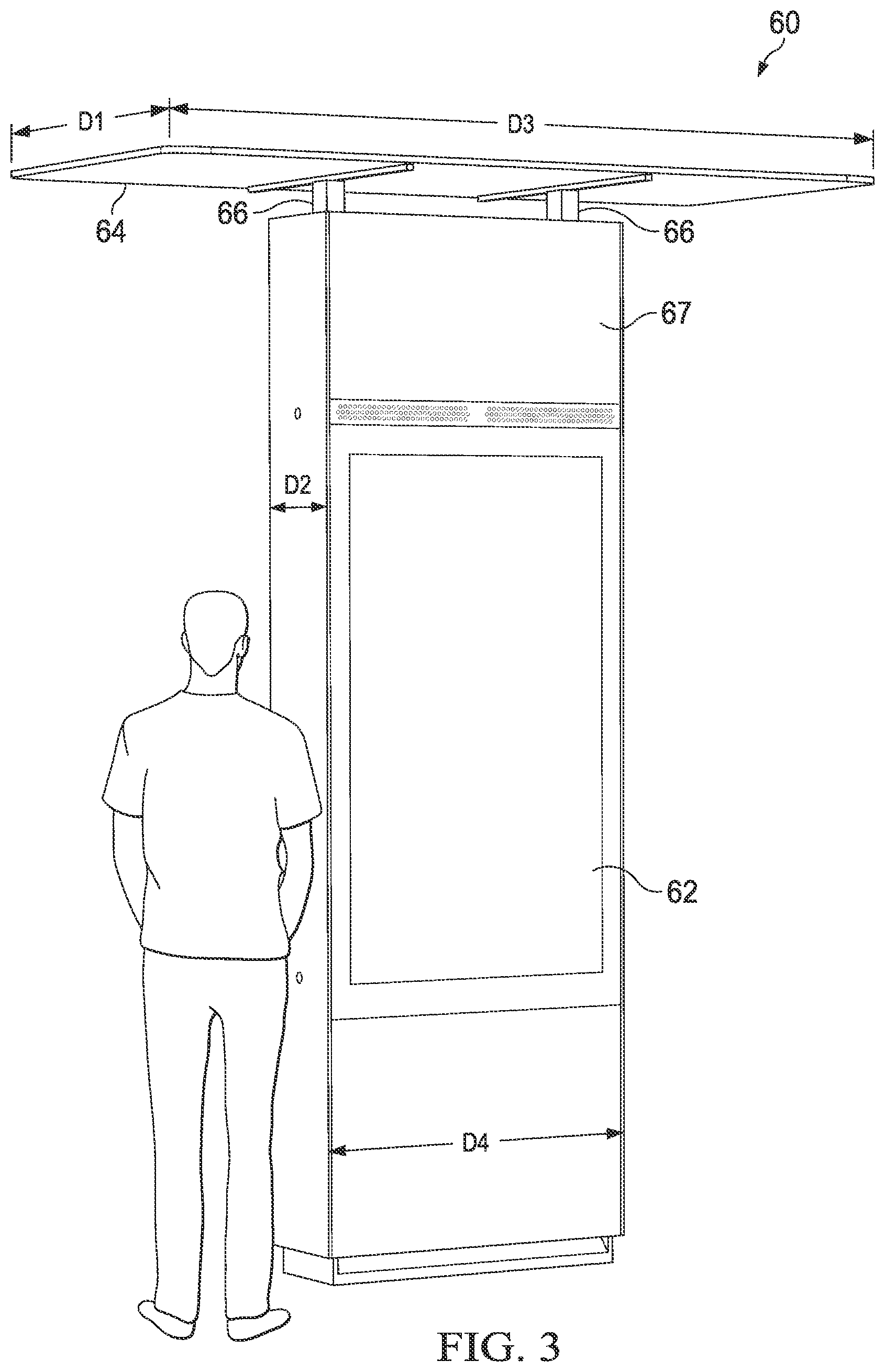 Patent US11824495 Figure 3 – Electronic display assemblies with solar panels