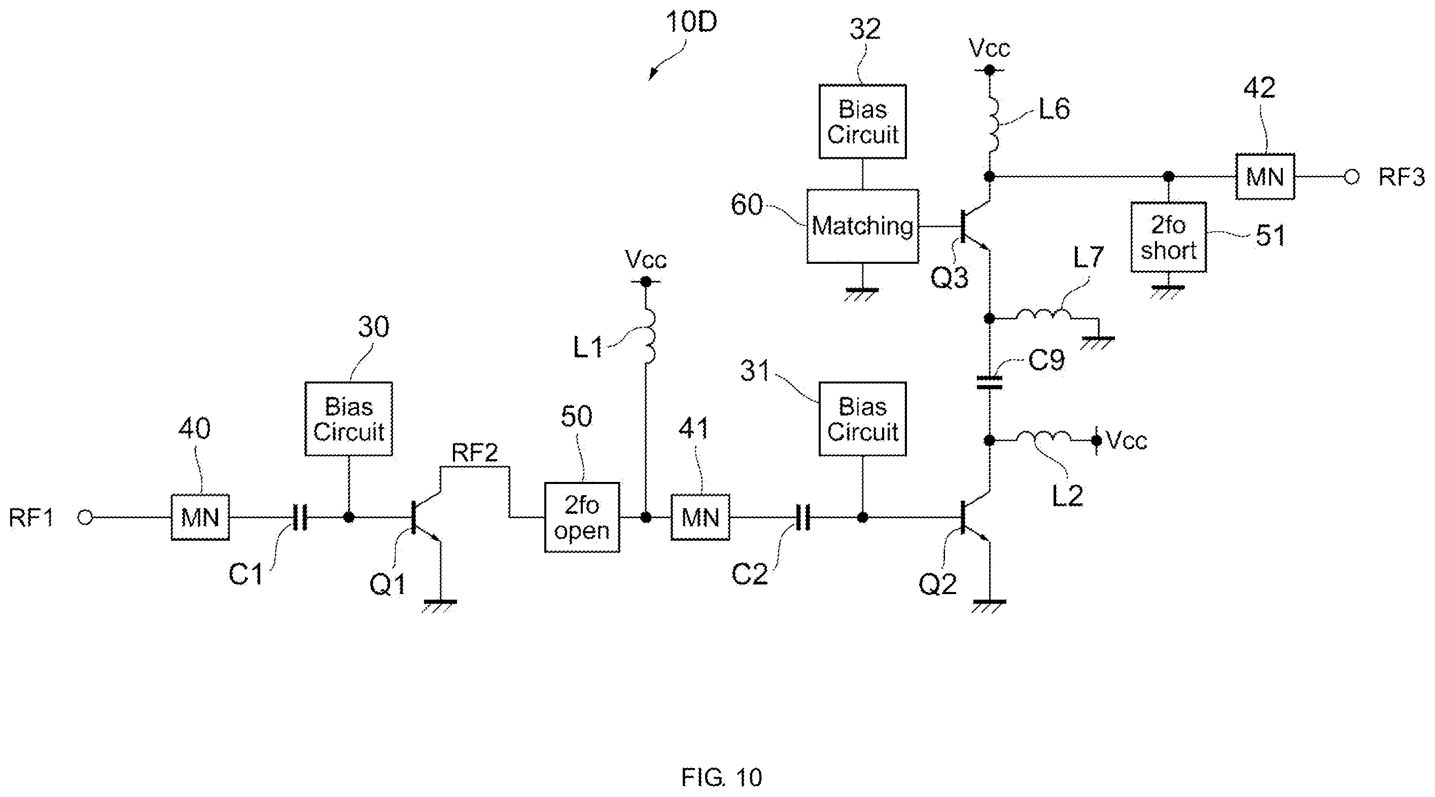 Patent US11824499 Figure 11 – Power amplifier circuit