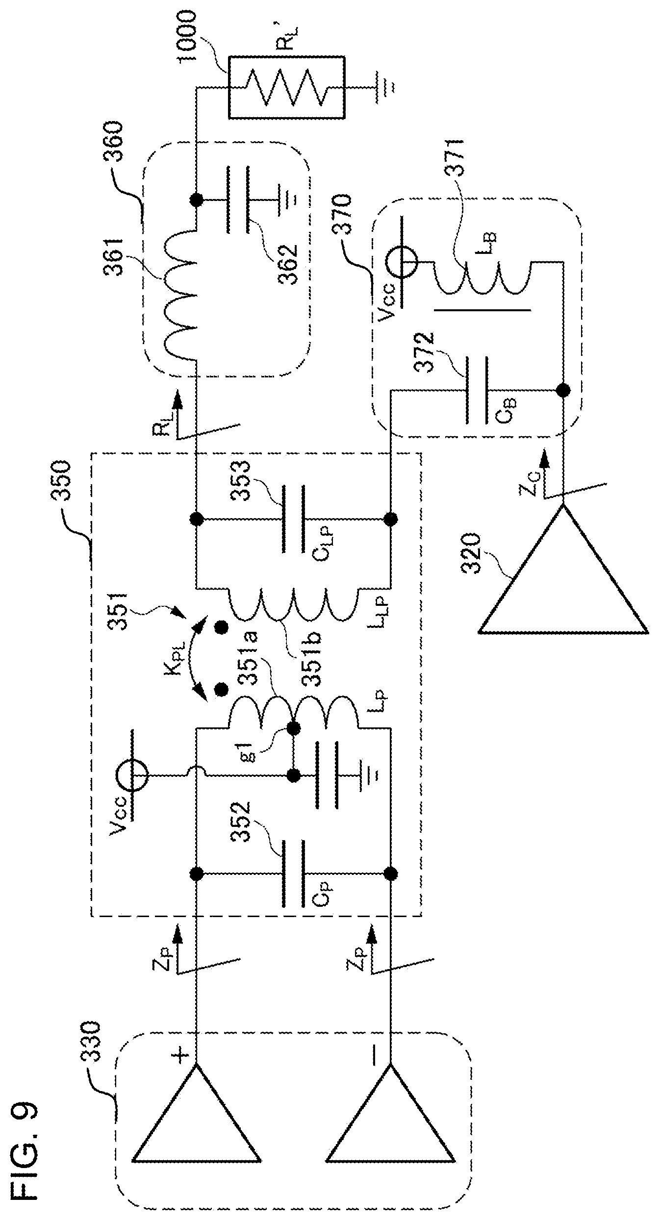 Patent US11824501 Figure 8 – Power amplifier circuit