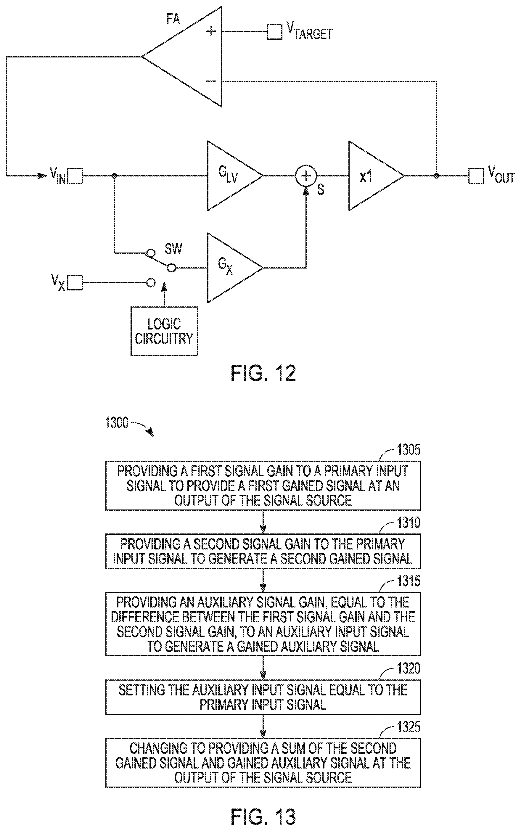 Patent US11824506 Figure 9 – Glitch reduction technique for switched amplifiers having selectable transfer gain
