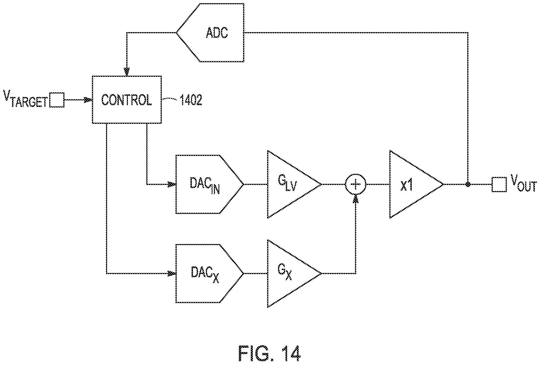Patent US11824506 Figure 10 – Glitch reduction technique for switched amplifiers having selectable transfer gain