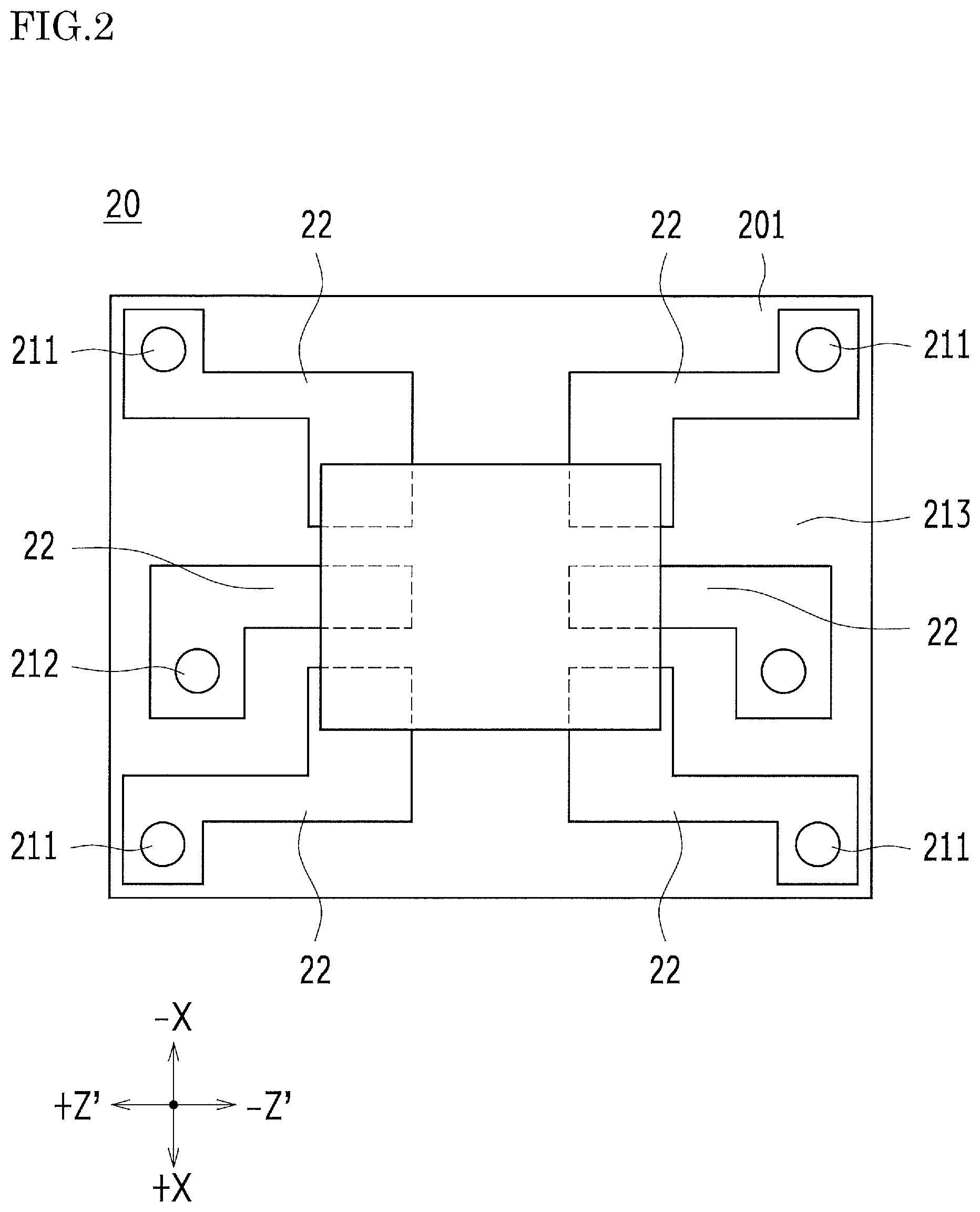 Patent US11824512 Figure 2 – Piezoelectric resonator device