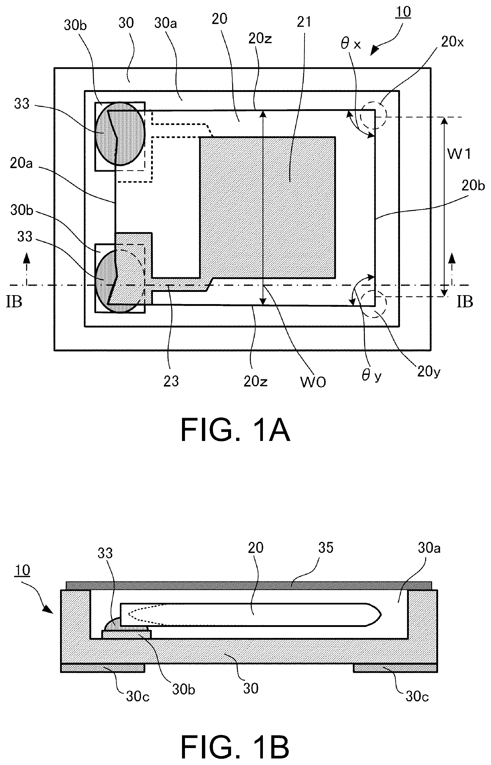 Patent US11824516 Figure 1 – Piezoelectric device and manufacturing method of the same