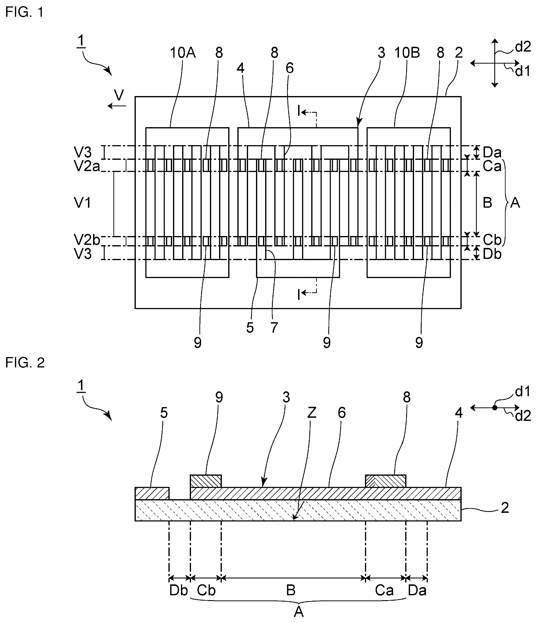 Patent US11824518 Figure 1 – Acoustic wave device