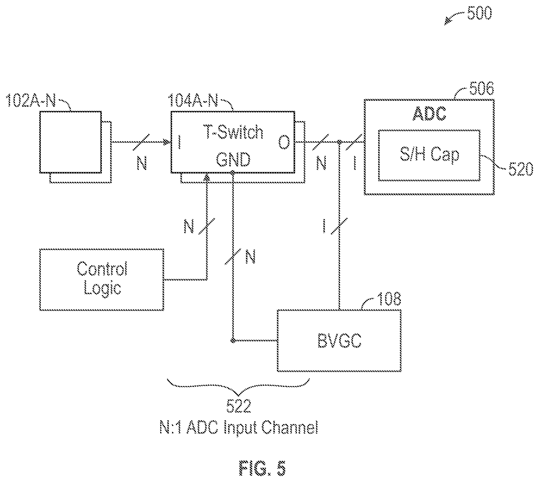 Patent US11824525 Figure 5 – T-switch with reduced current leakage