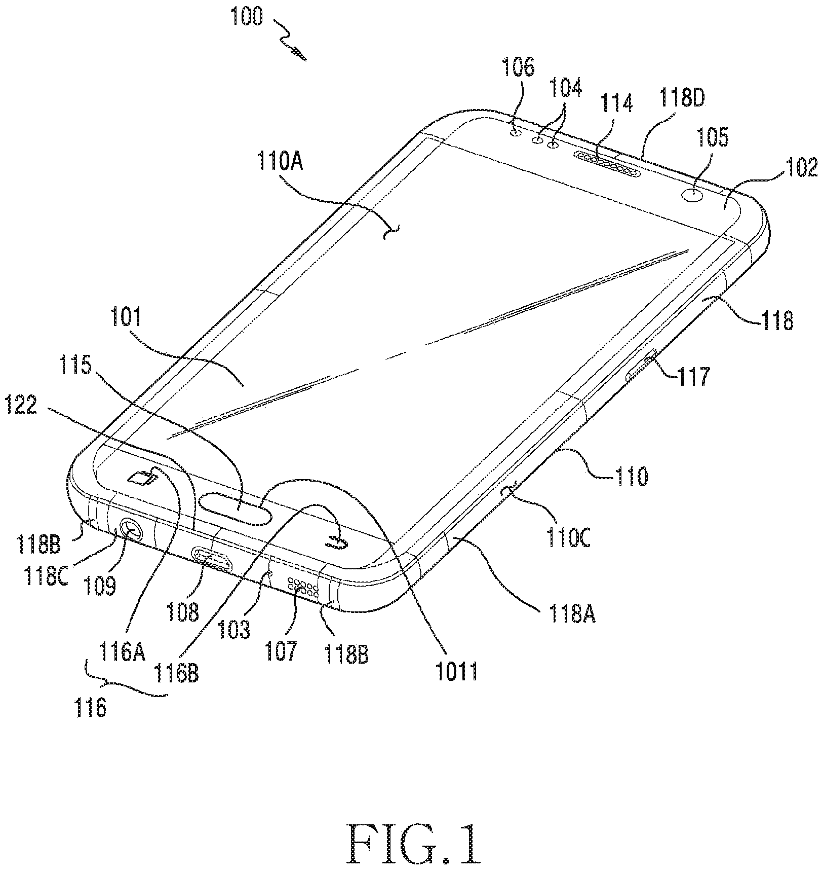 Patent US11824529 Figure 1 – Circuit for adjusting resonance frequency and electronic device including same
