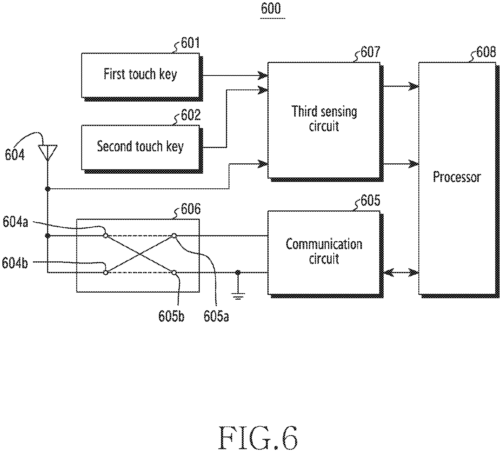 Patent US11824529 Figure 7 – Circuit for adjusting resonance frequency and electronic device including same