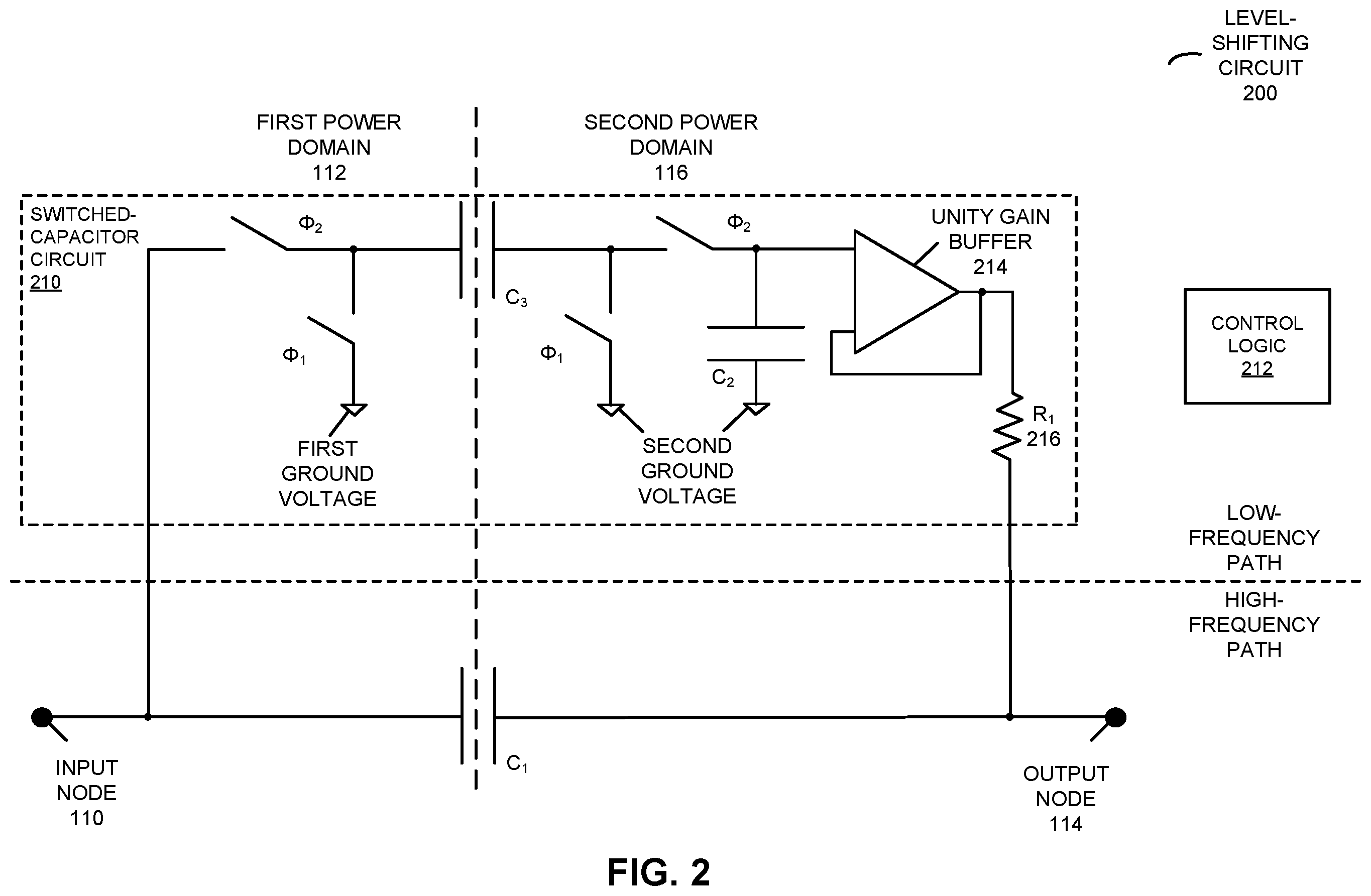 Patent US11824530 Figure 2 – Low latency, broadband power-domain offset-correction signal level circuit implementation