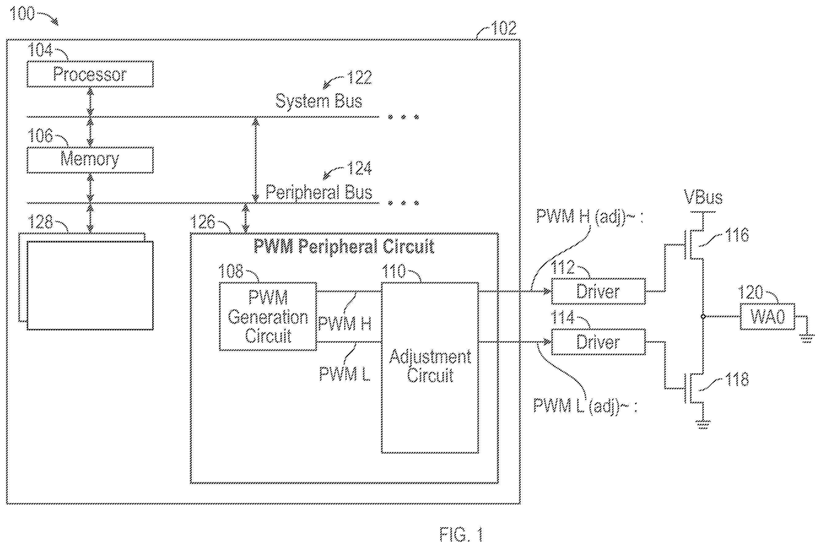 Patent US11824536 Figure 1 – Automatic protection against runt pulses