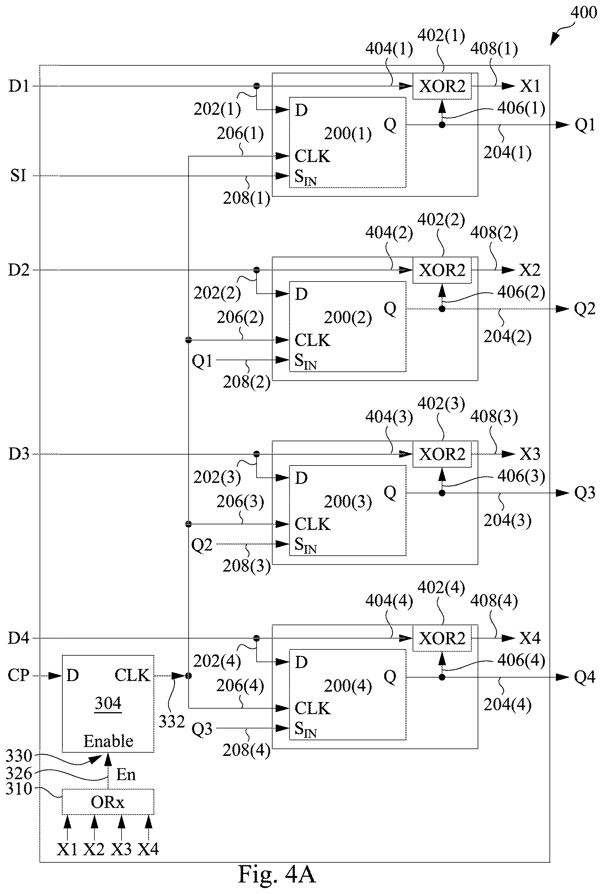 Patent US11824538 Figure 3 – Multi-bit flip flop